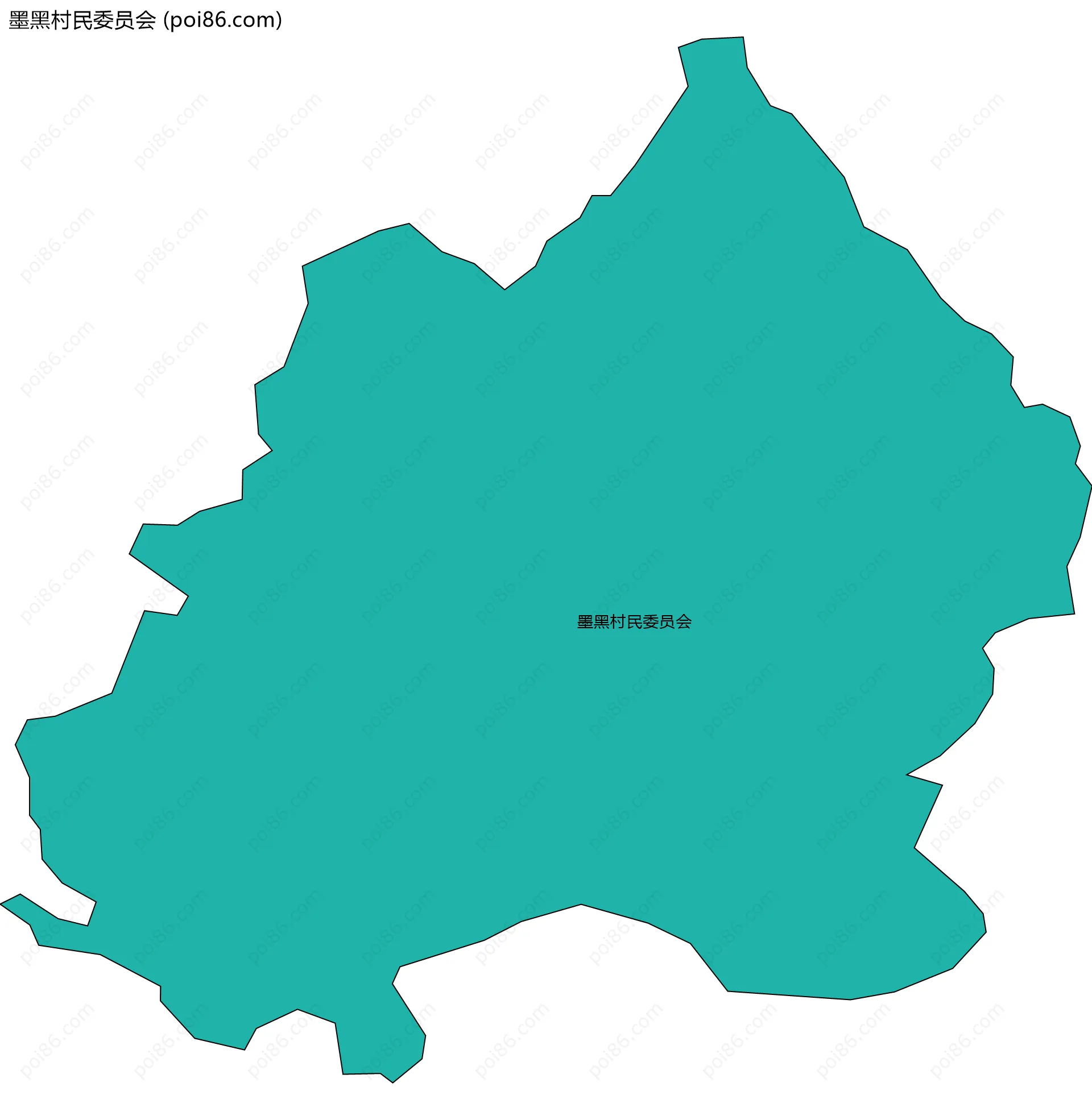 墨黑村民委员会边界地图
