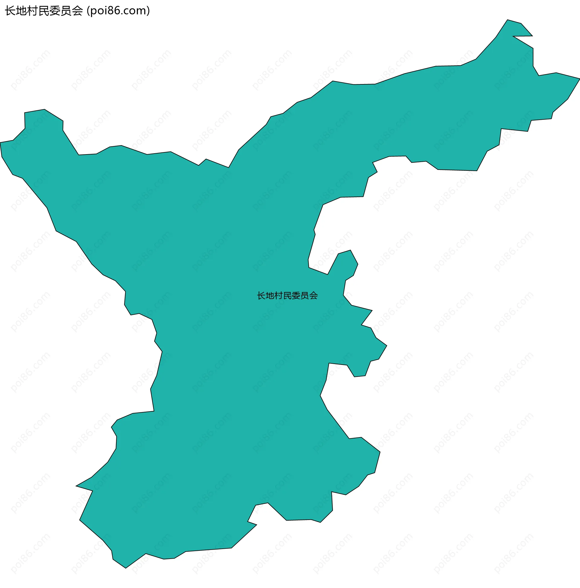 长地村民委员会边界地图