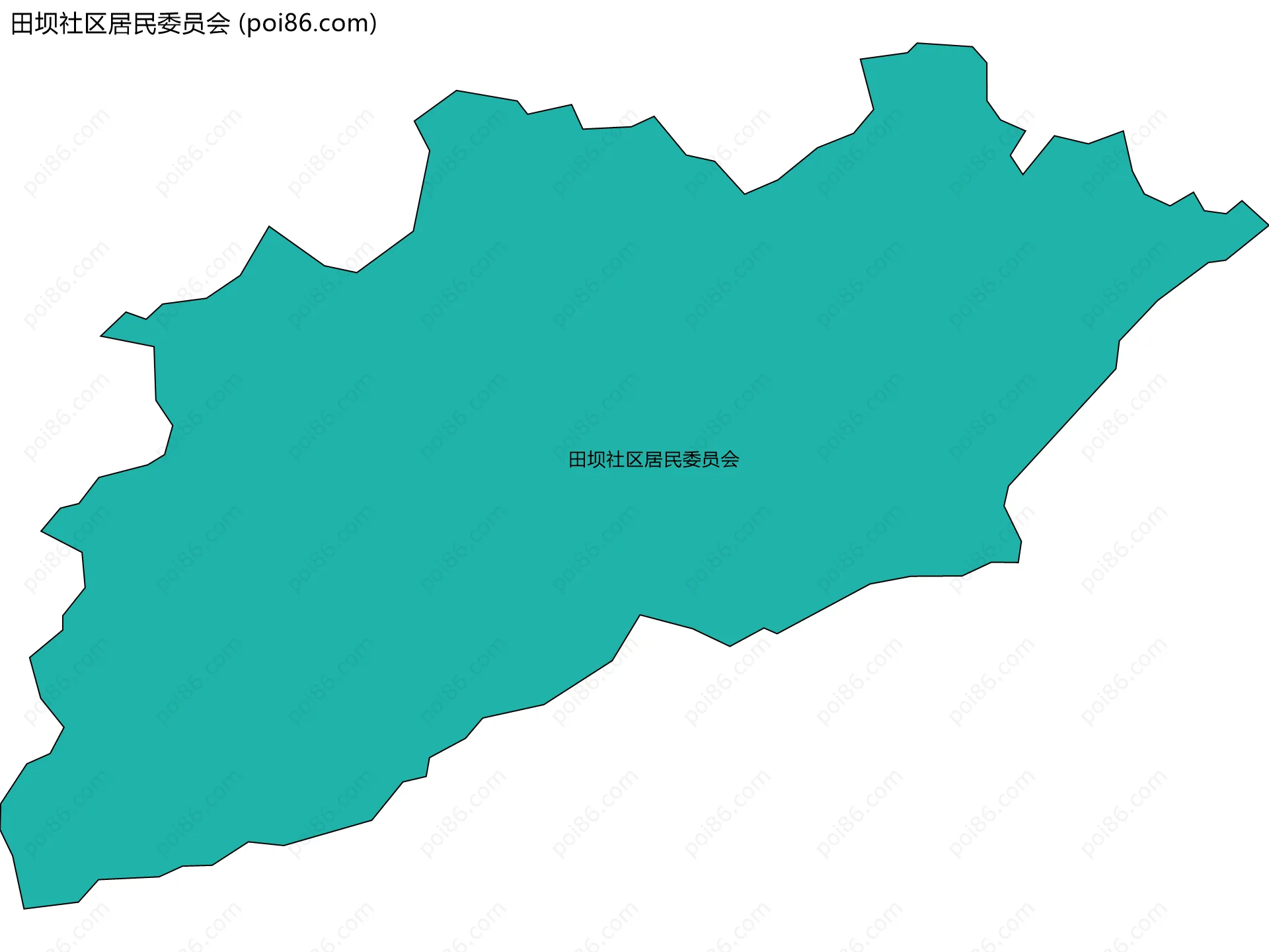 田坝社区居民委员会边界地图