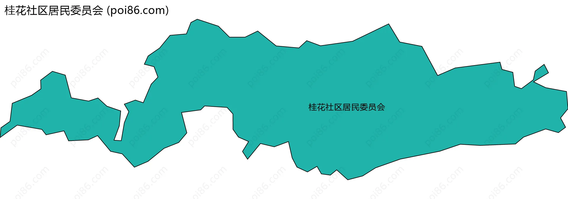 桂花社区居民委员会边界地图