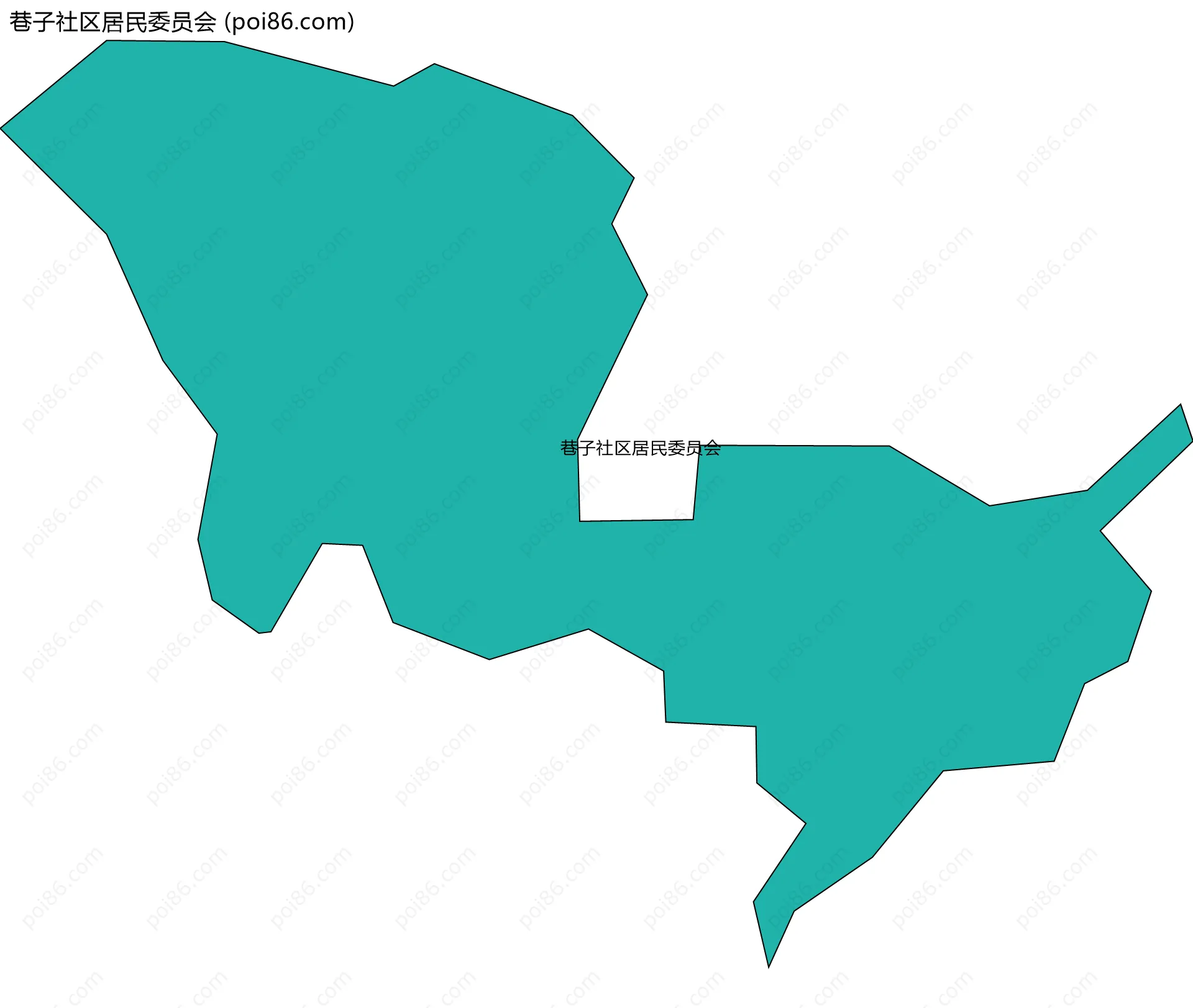 巷子社区居民委员会边界地图