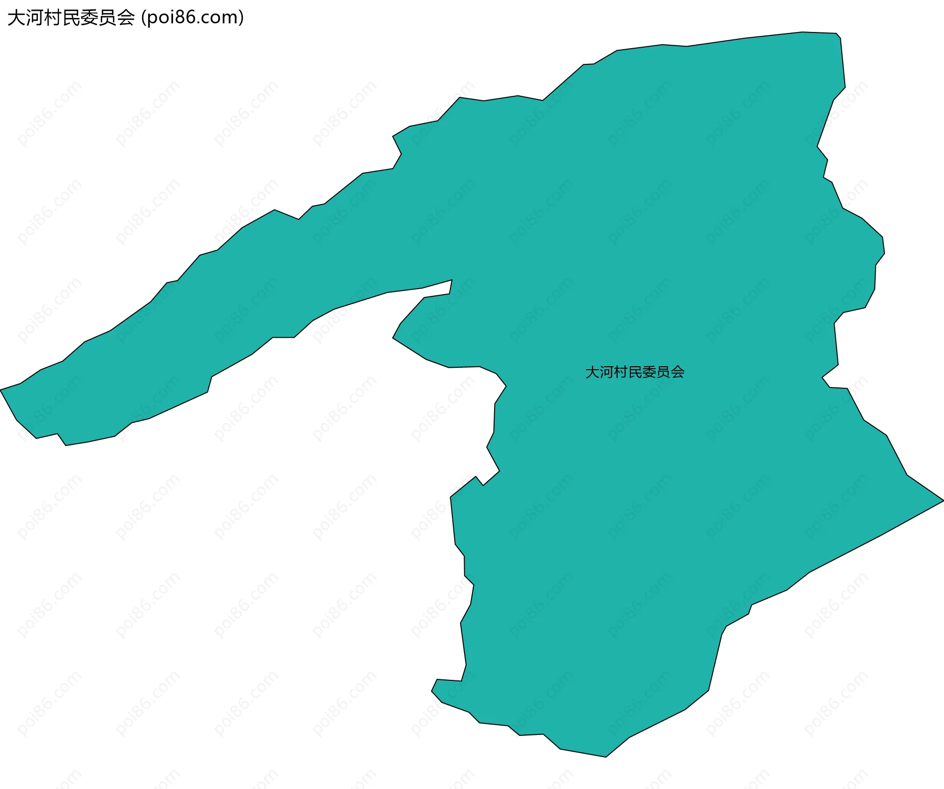 大河村民委员会边界地图