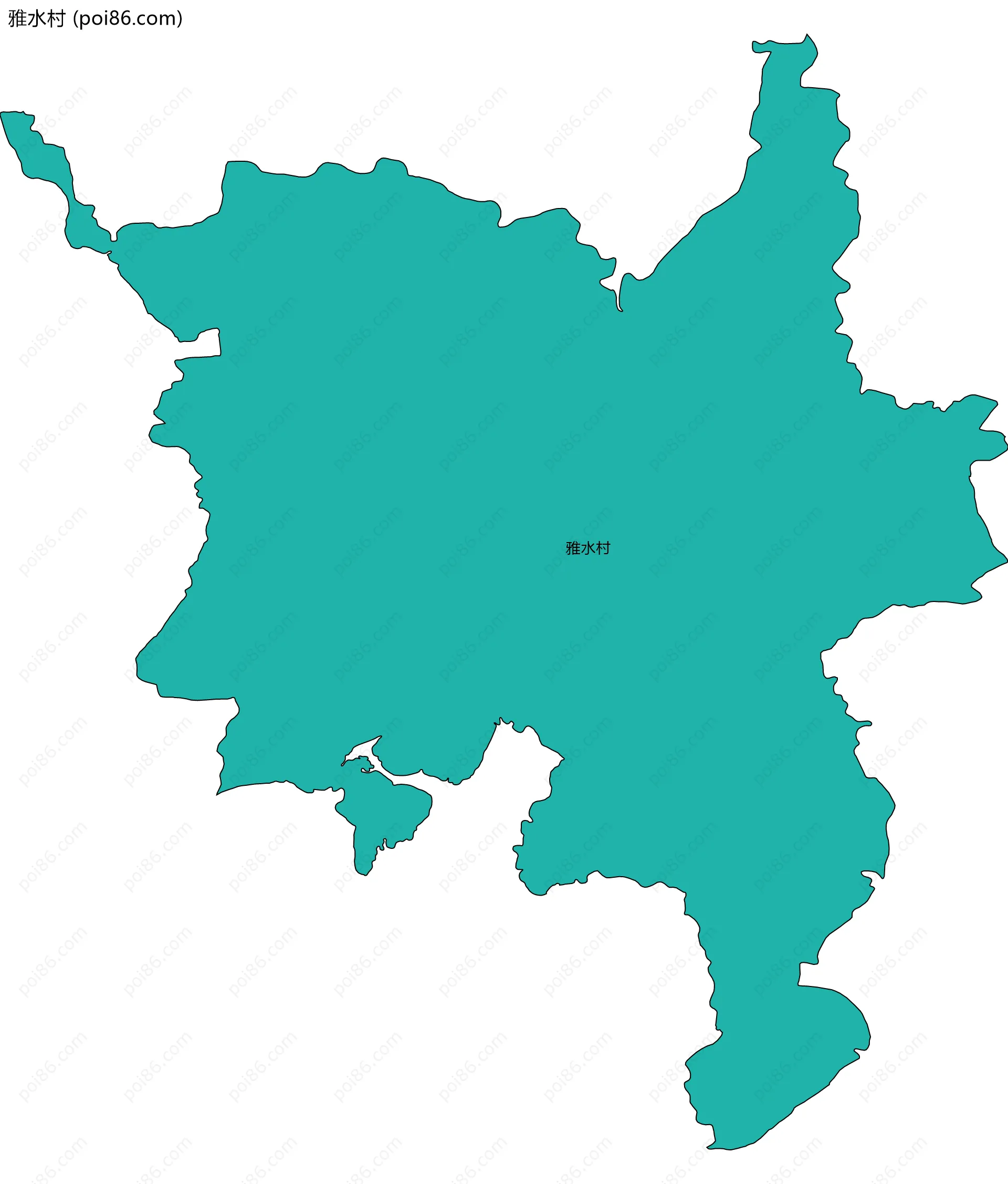雅水村边界地图