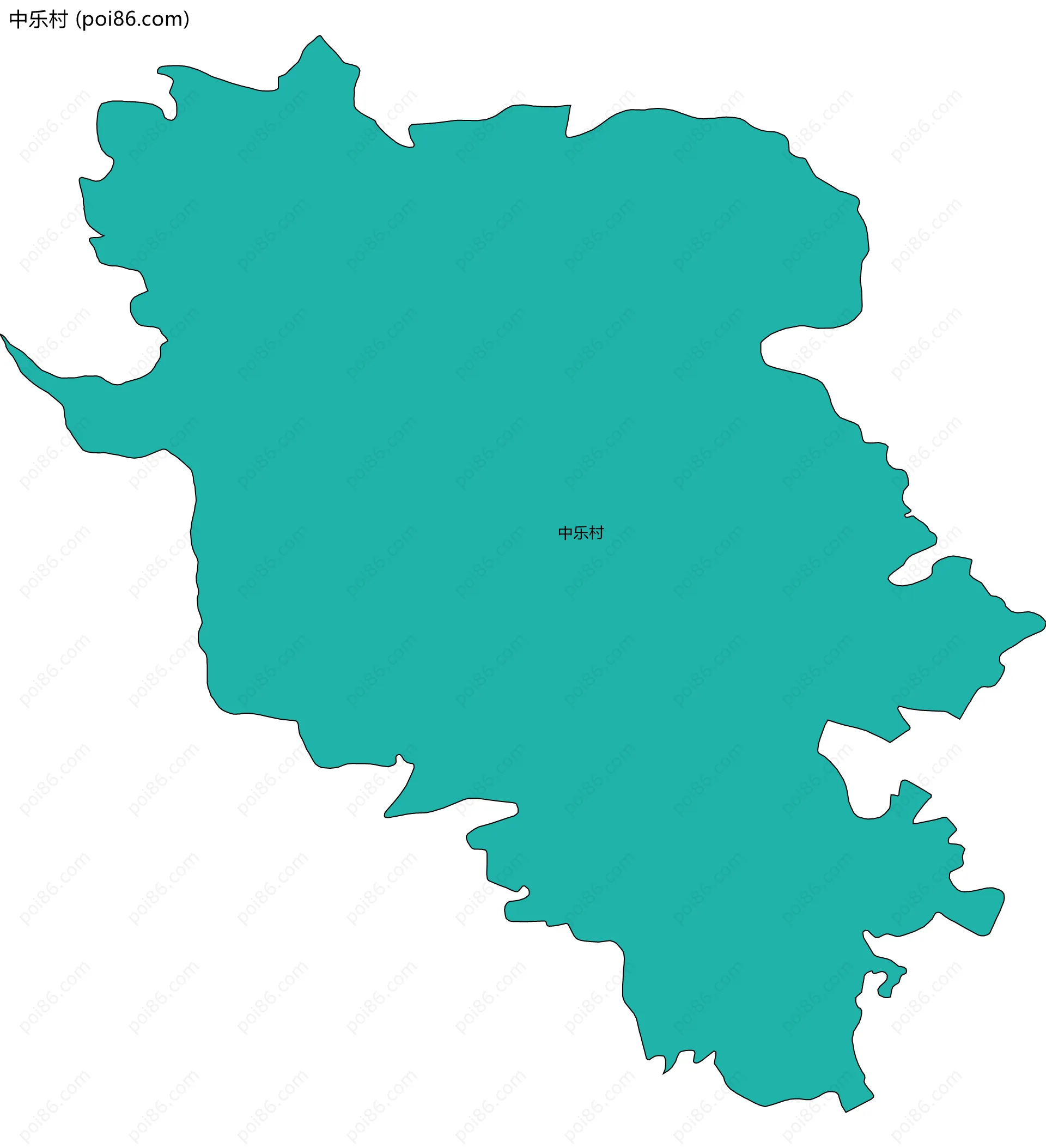 中乐村边界地图