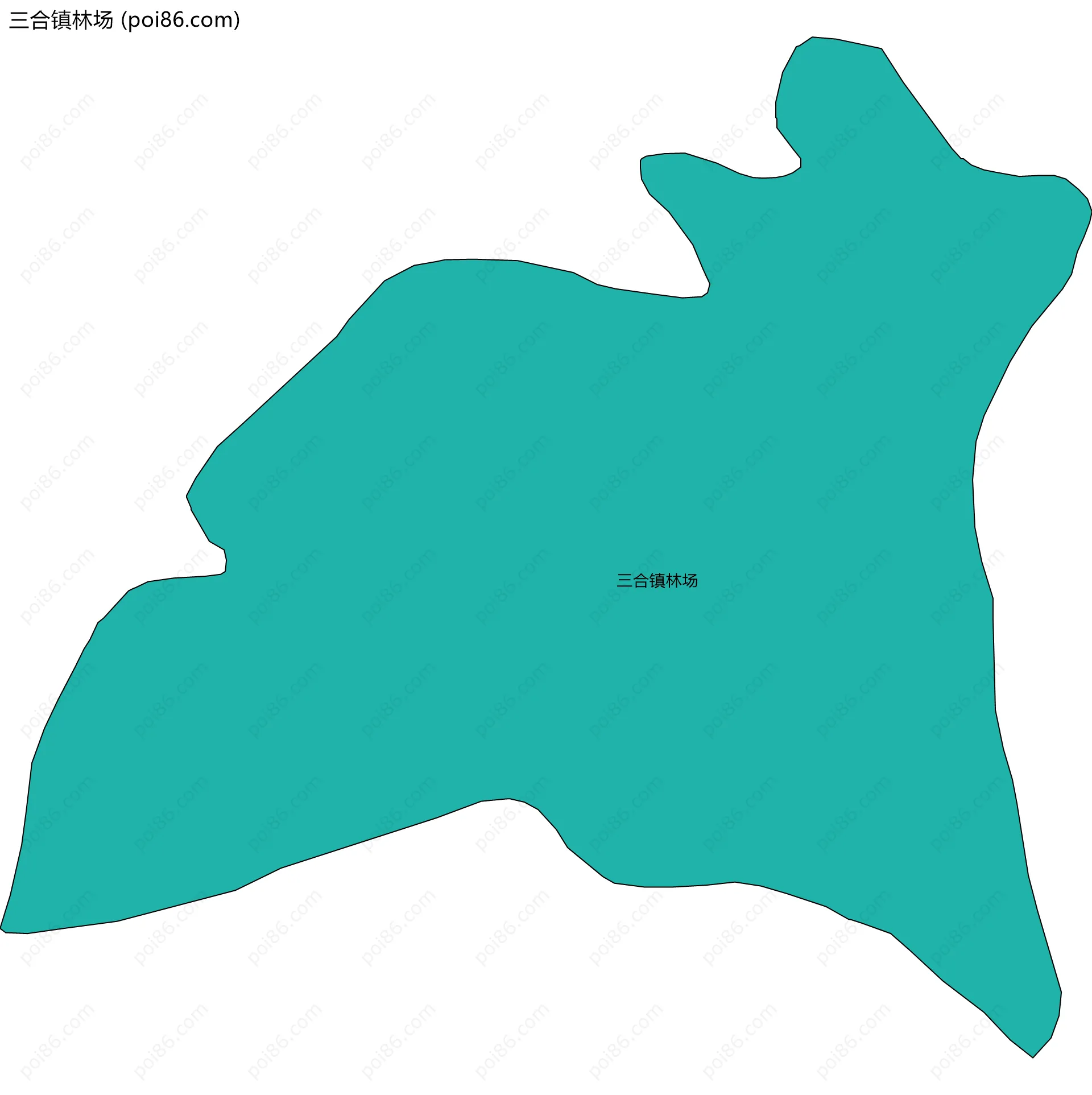 三合镇林场边界地图