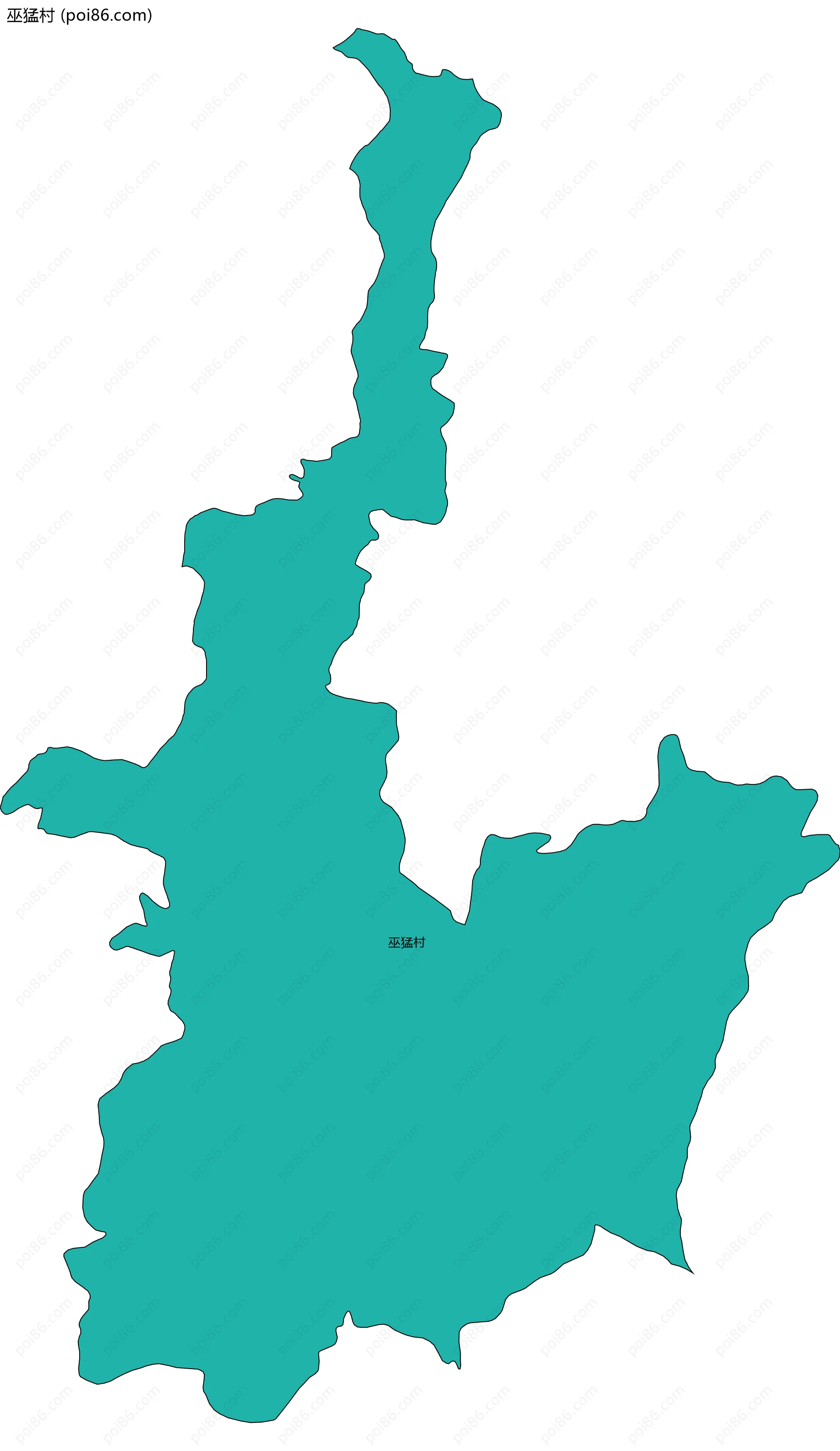 巫猛村边界地图