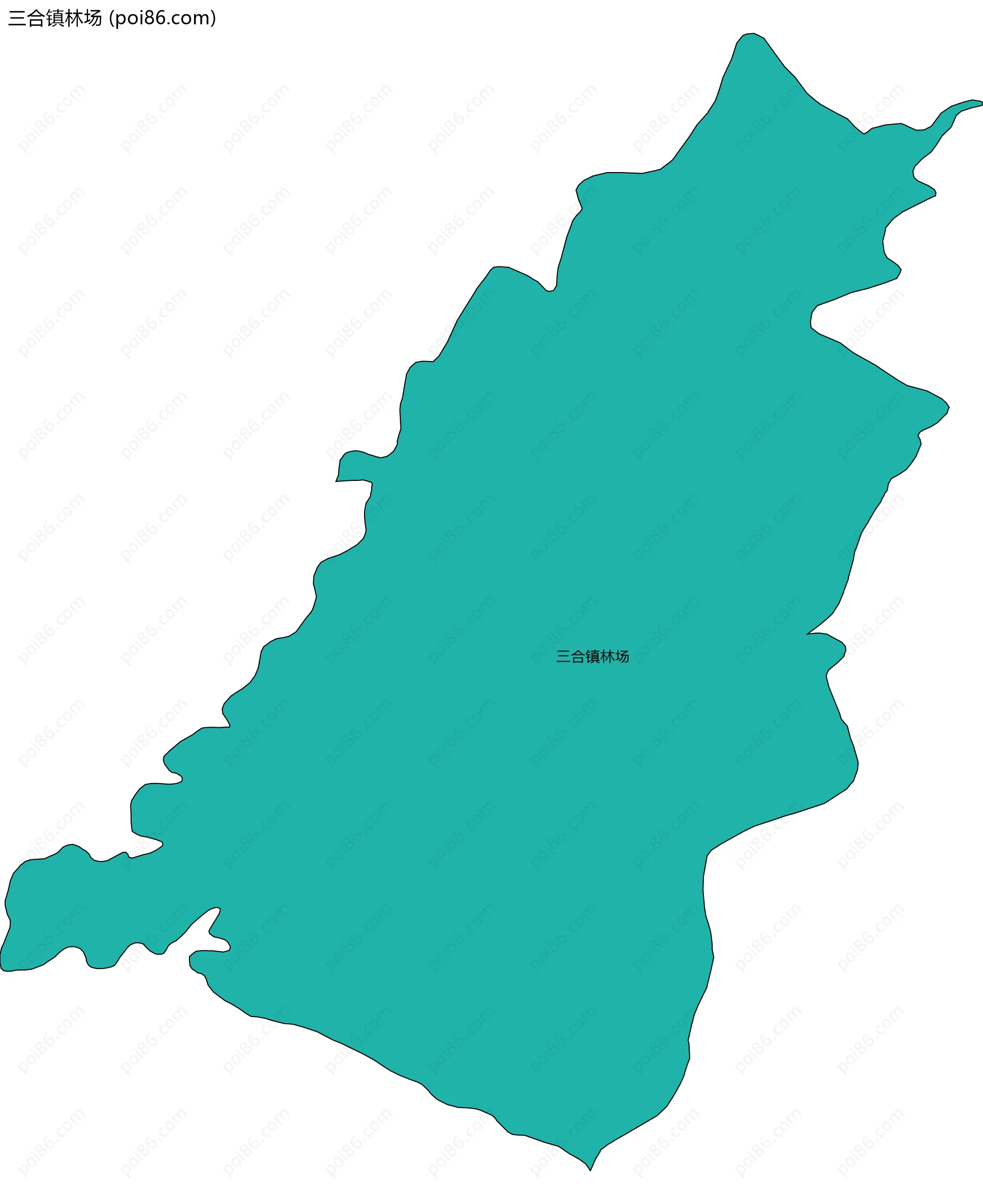 三合镇林场边界地图