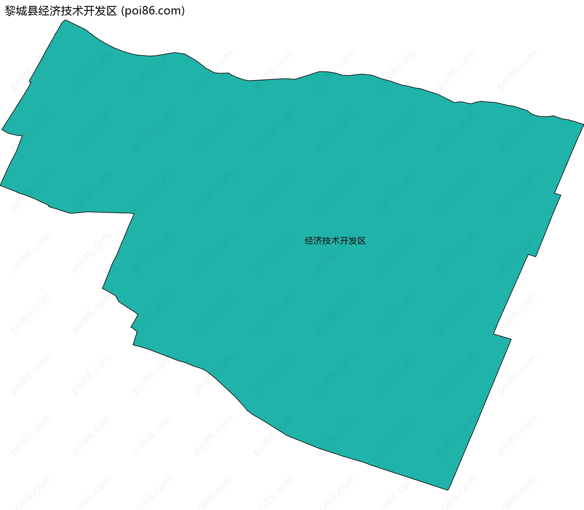 黎城县经济技术开发区边界地图(五级行政区划)