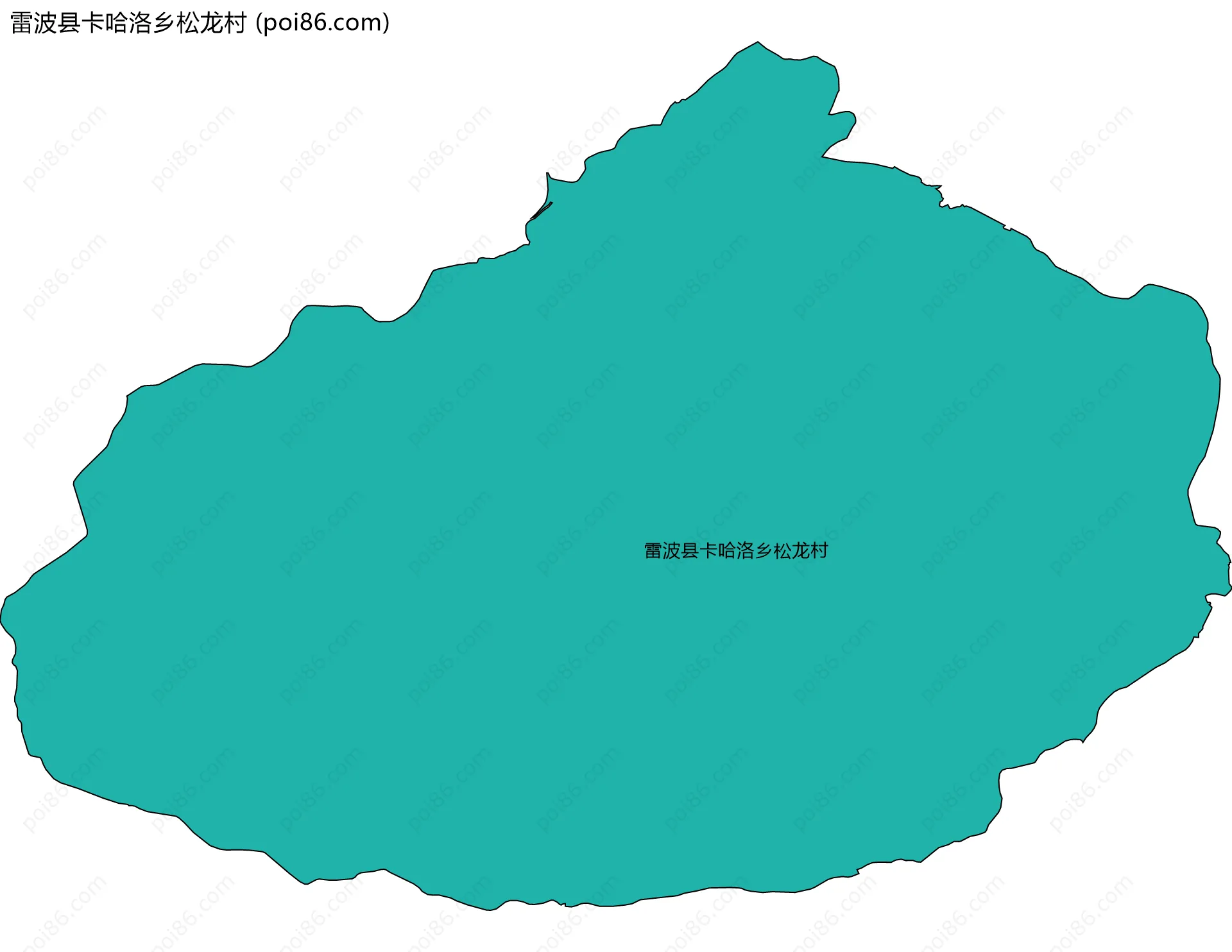 雷波县卡哈洛乡松龙村边界地图