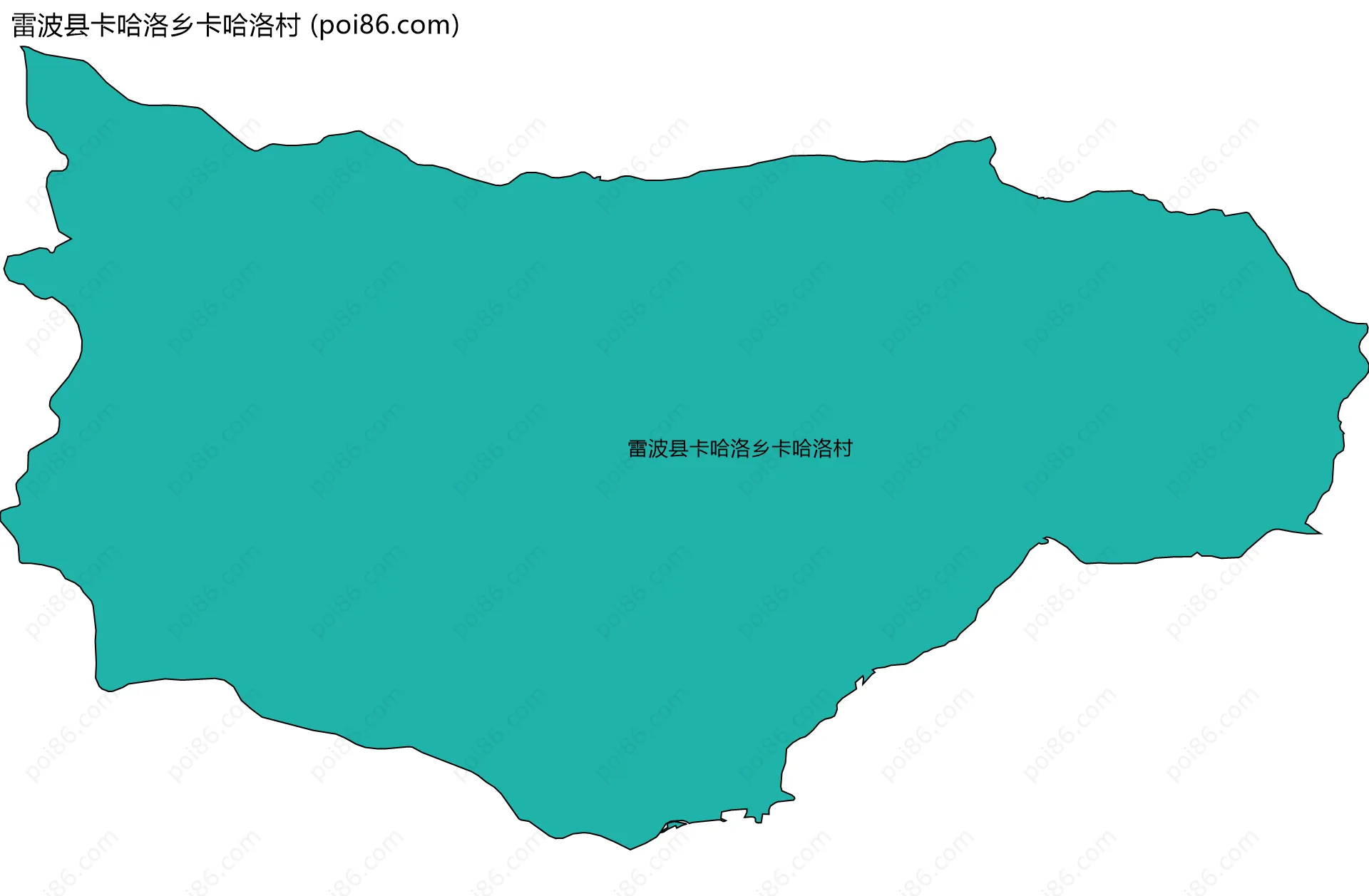 雷波县卡哈洛乡卡哈洛村边界地图