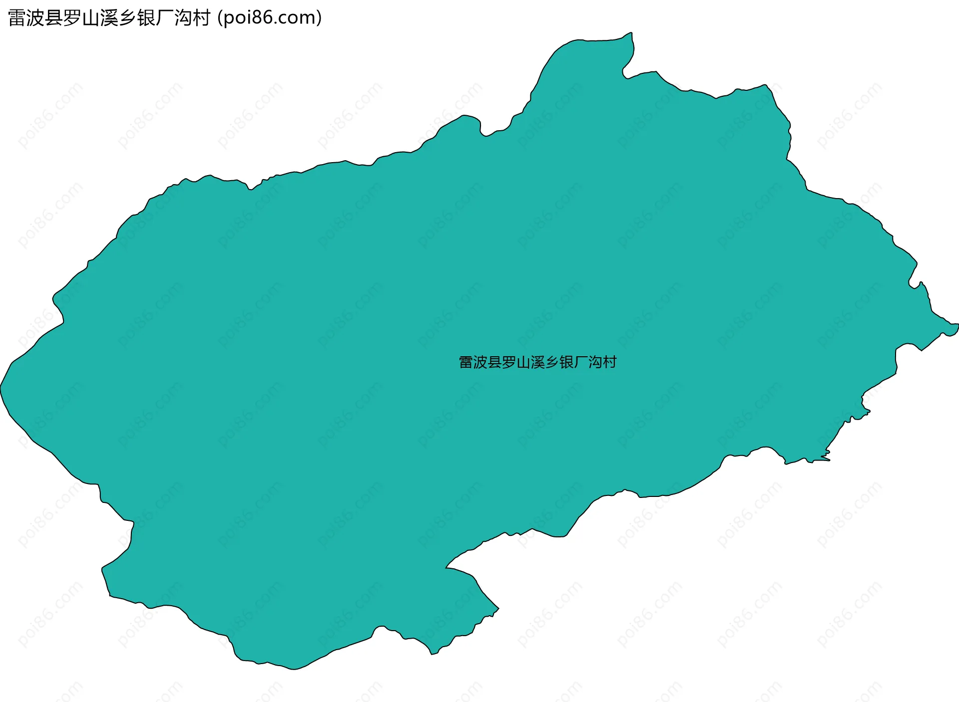 雷波县罗山溪乡银厂沟村边界地图