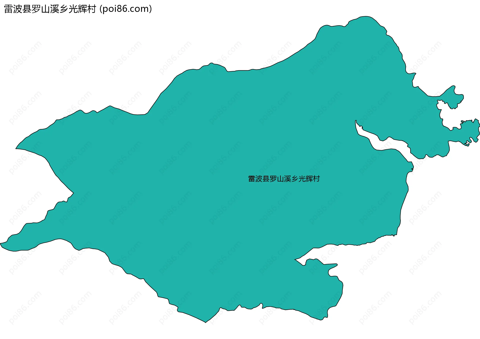 雷波县罗山溪乡光辉村边界地图