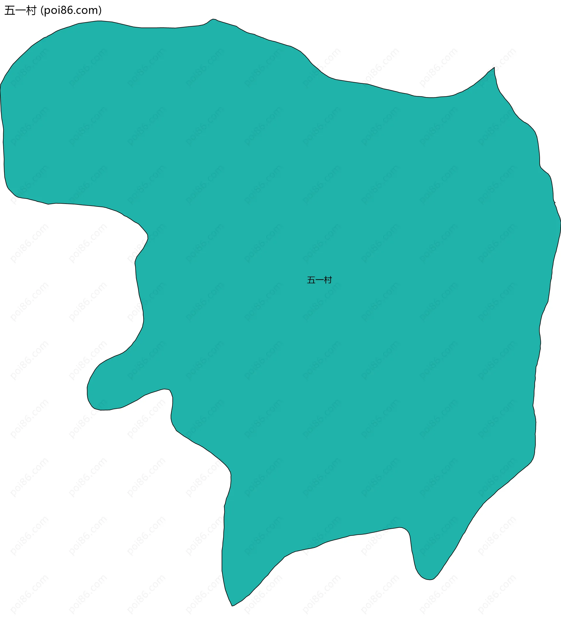 五一村边界地图