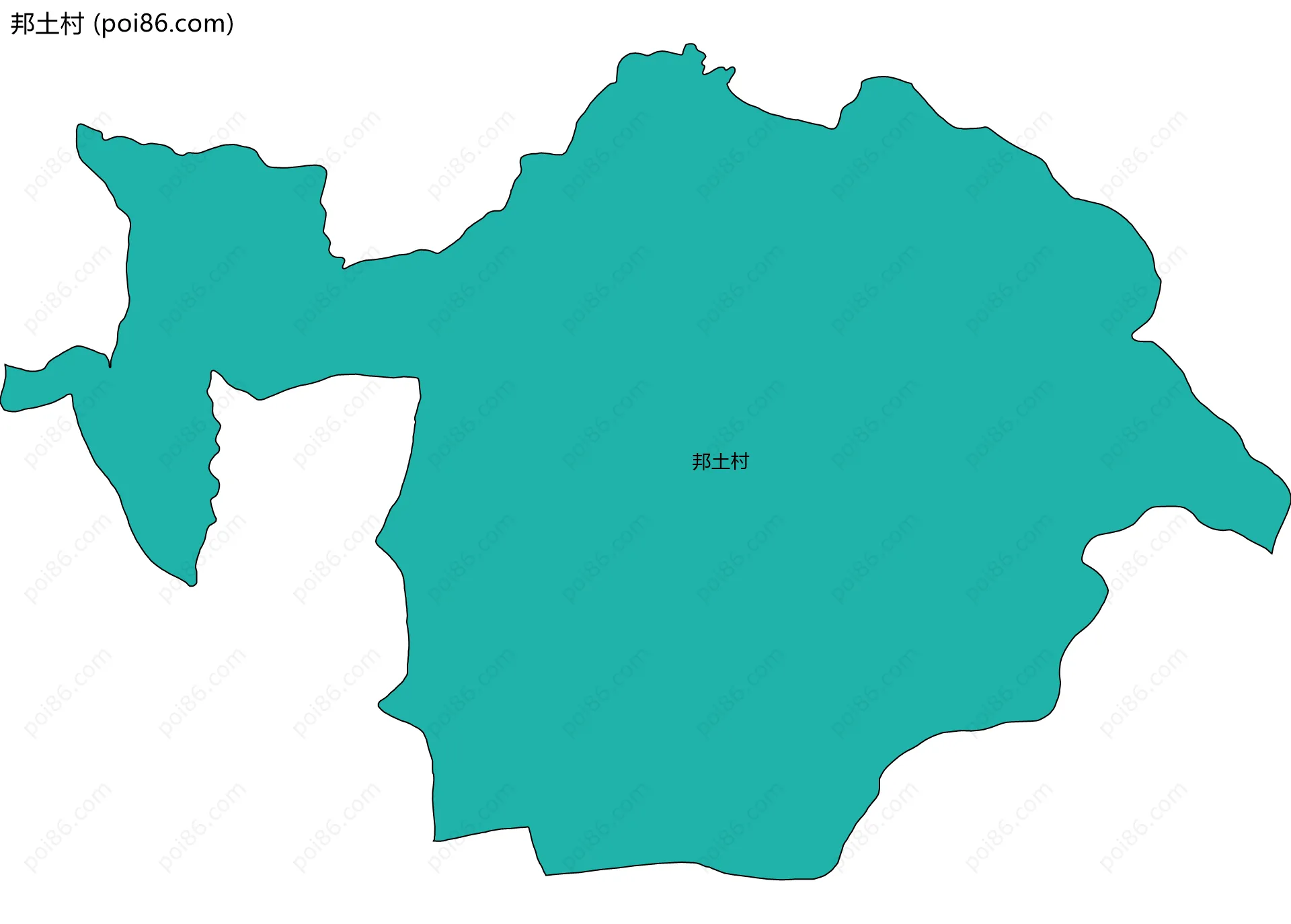 邦土村边界地图