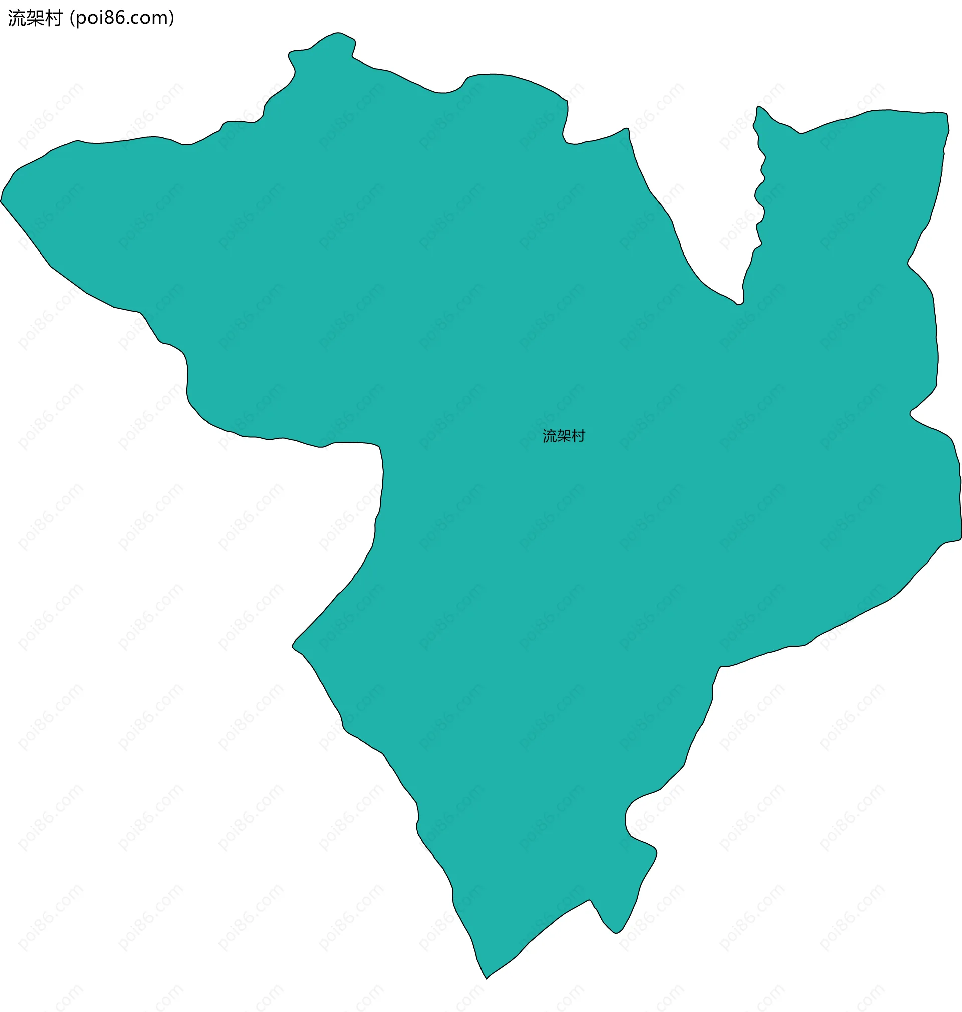 流架村边界地图