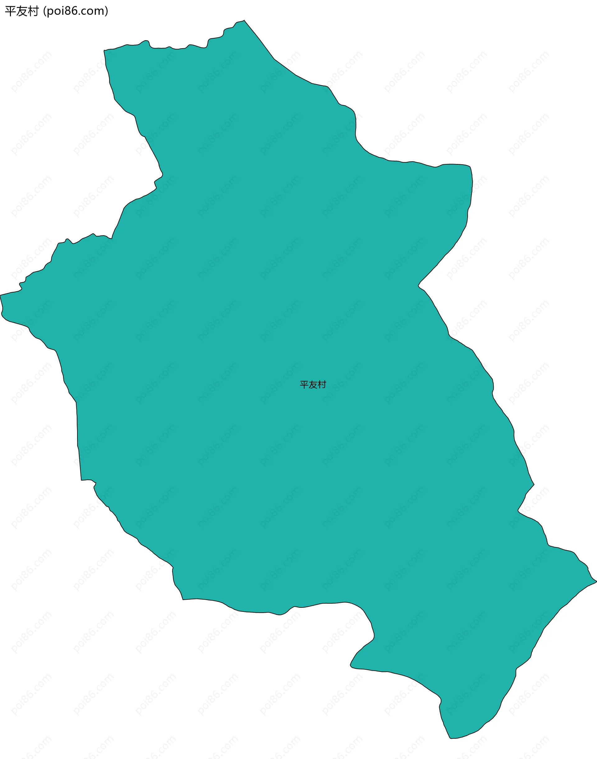 平友村边界地图