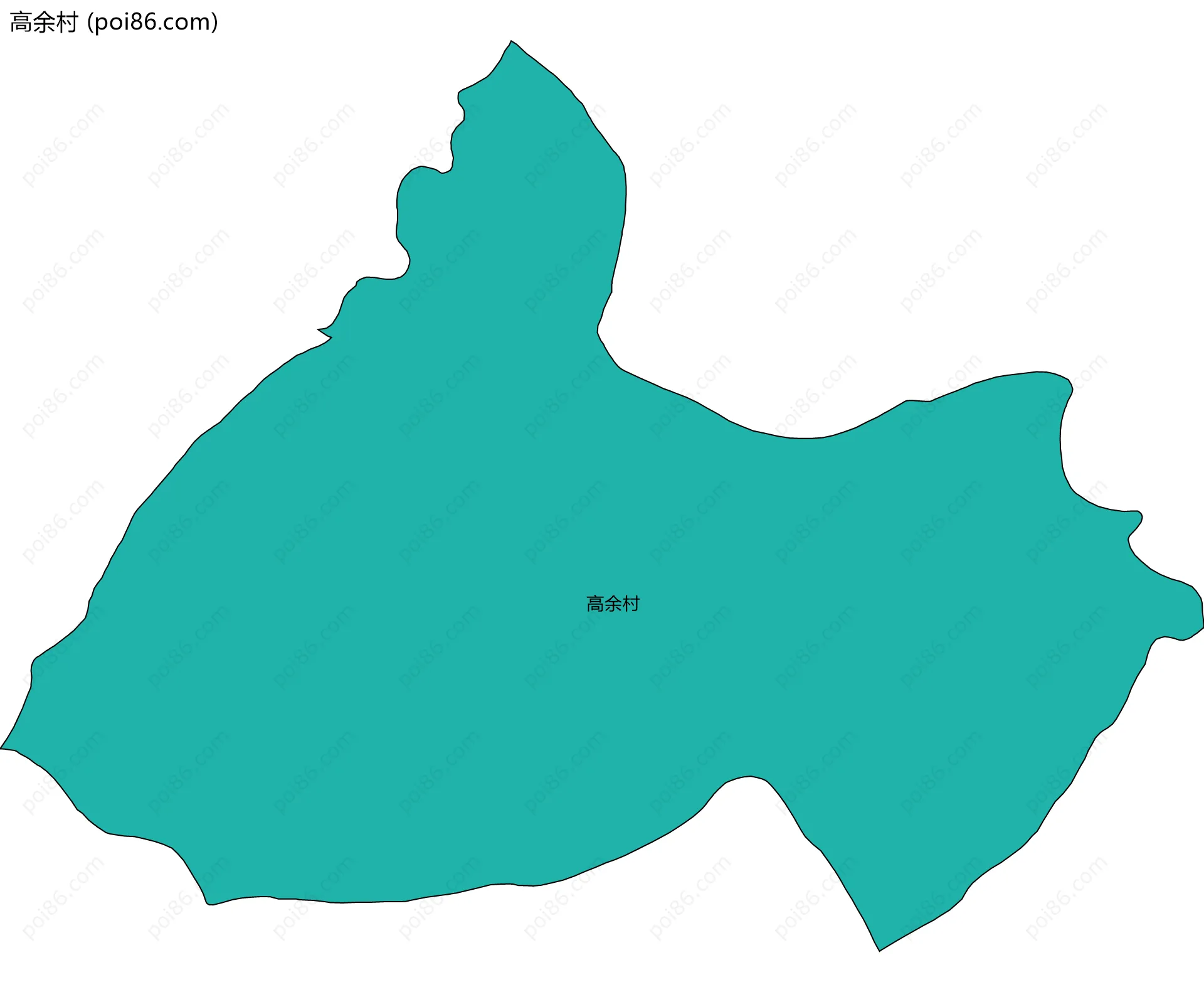 高余村边界地图