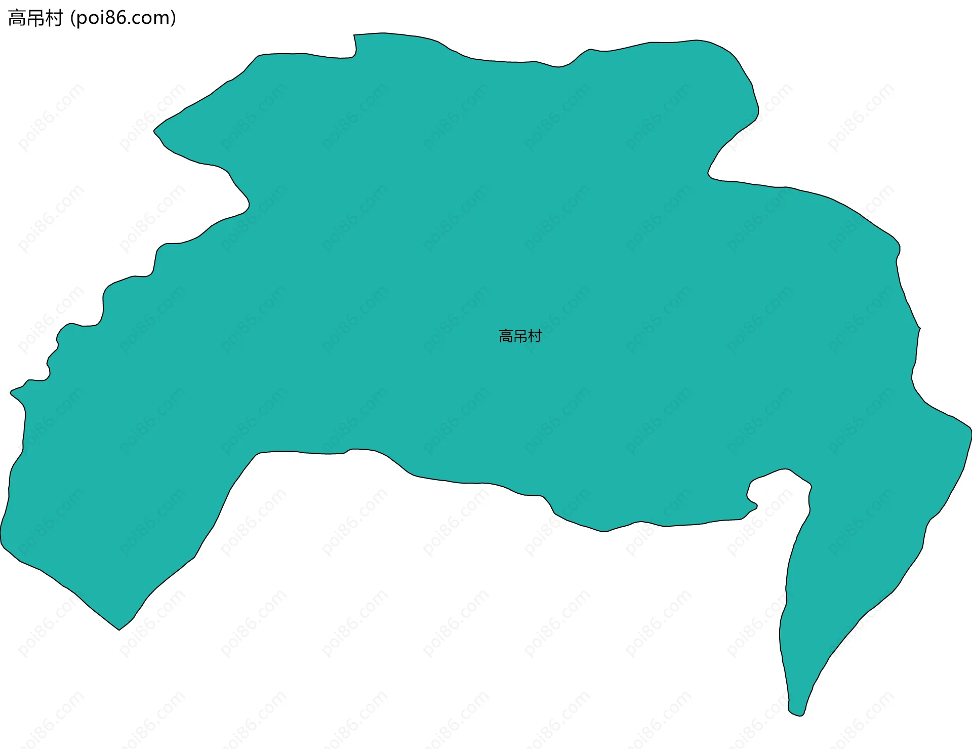 高吊村边界地图