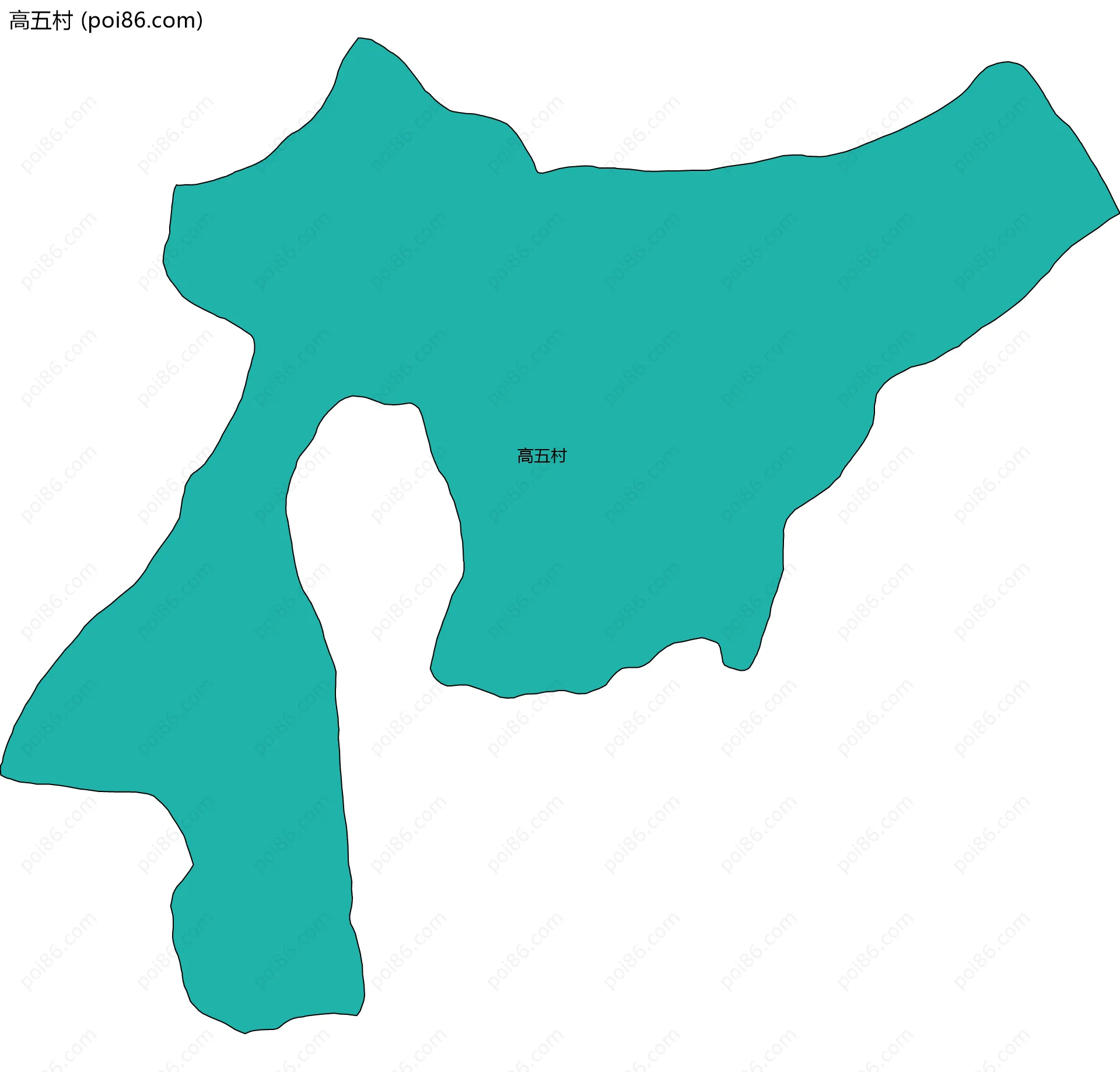 高五村边界地图