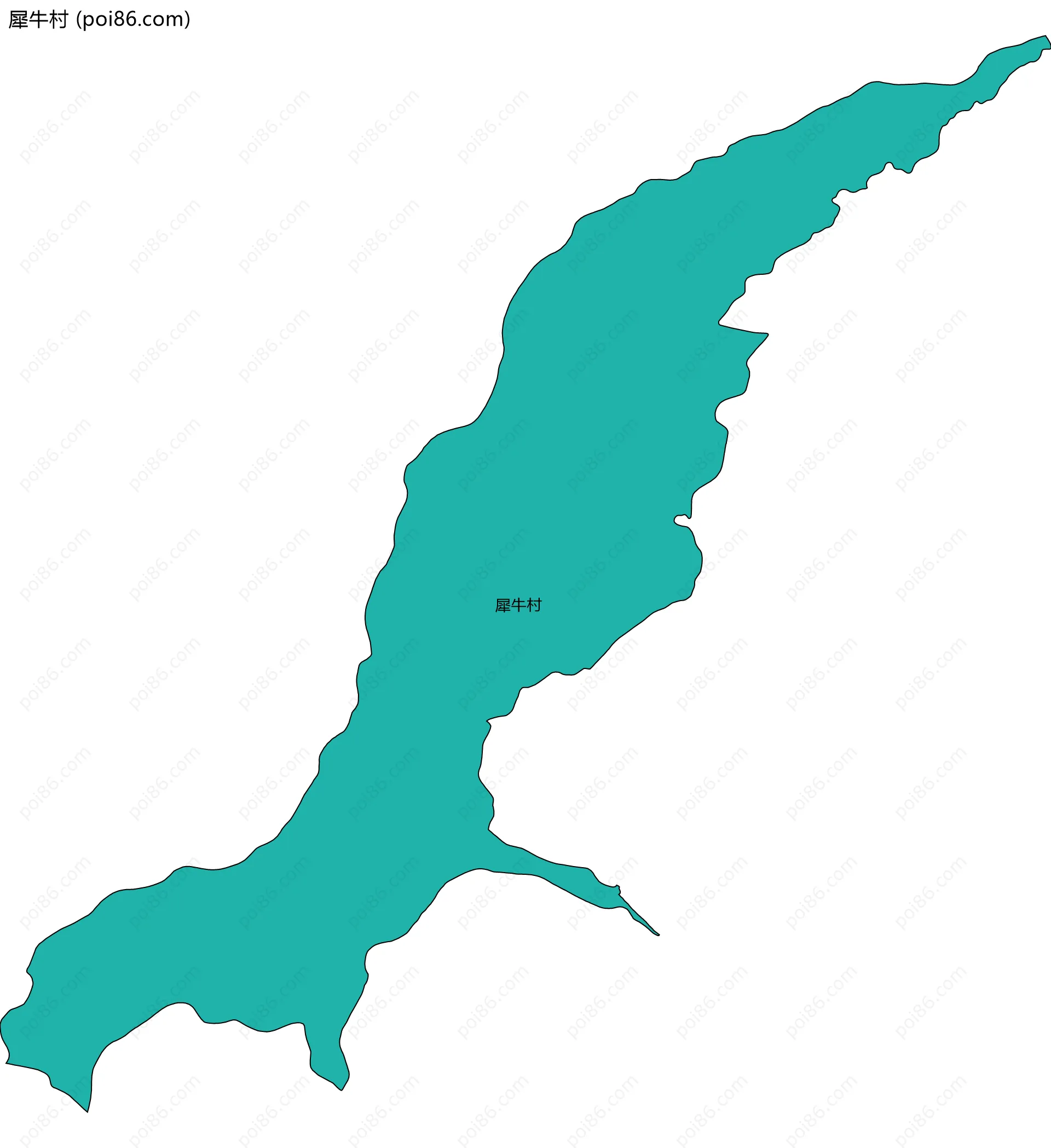 犀牛村边界地图