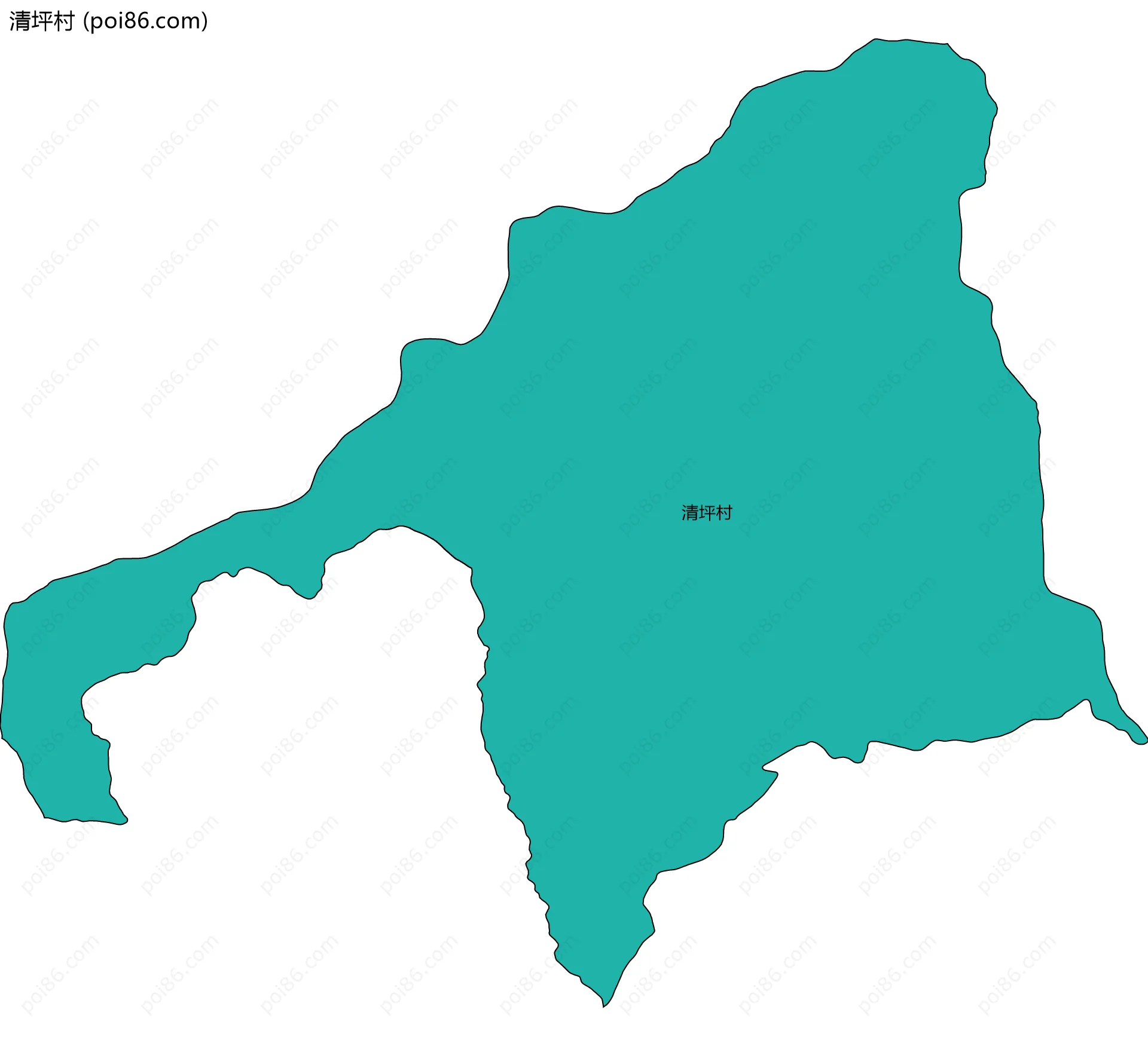 清坪村边界地图
