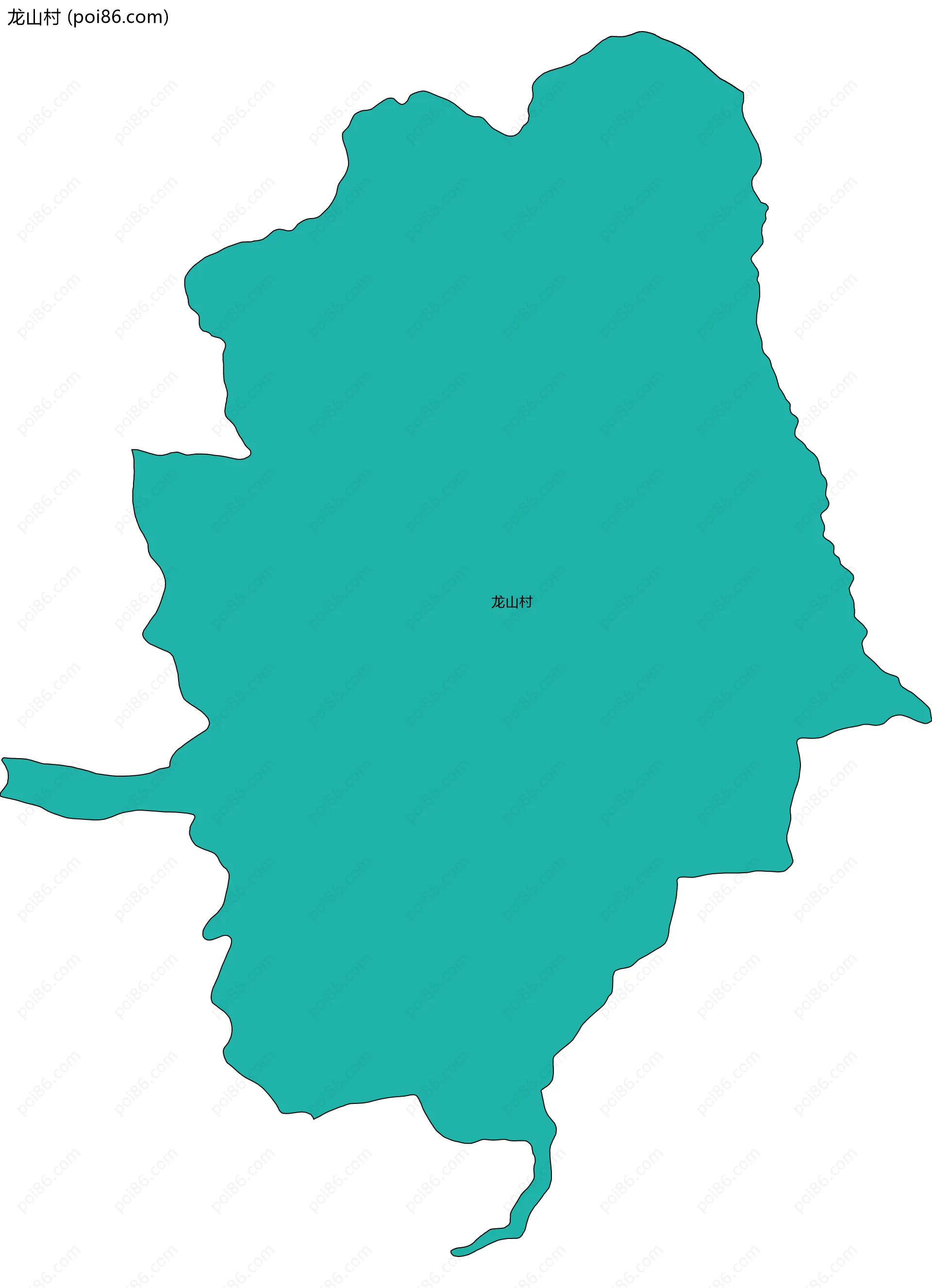 龙山村边界地图