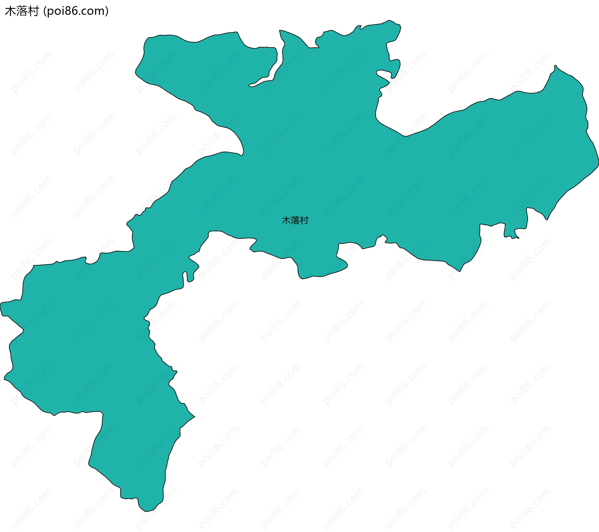 木落村边界地图