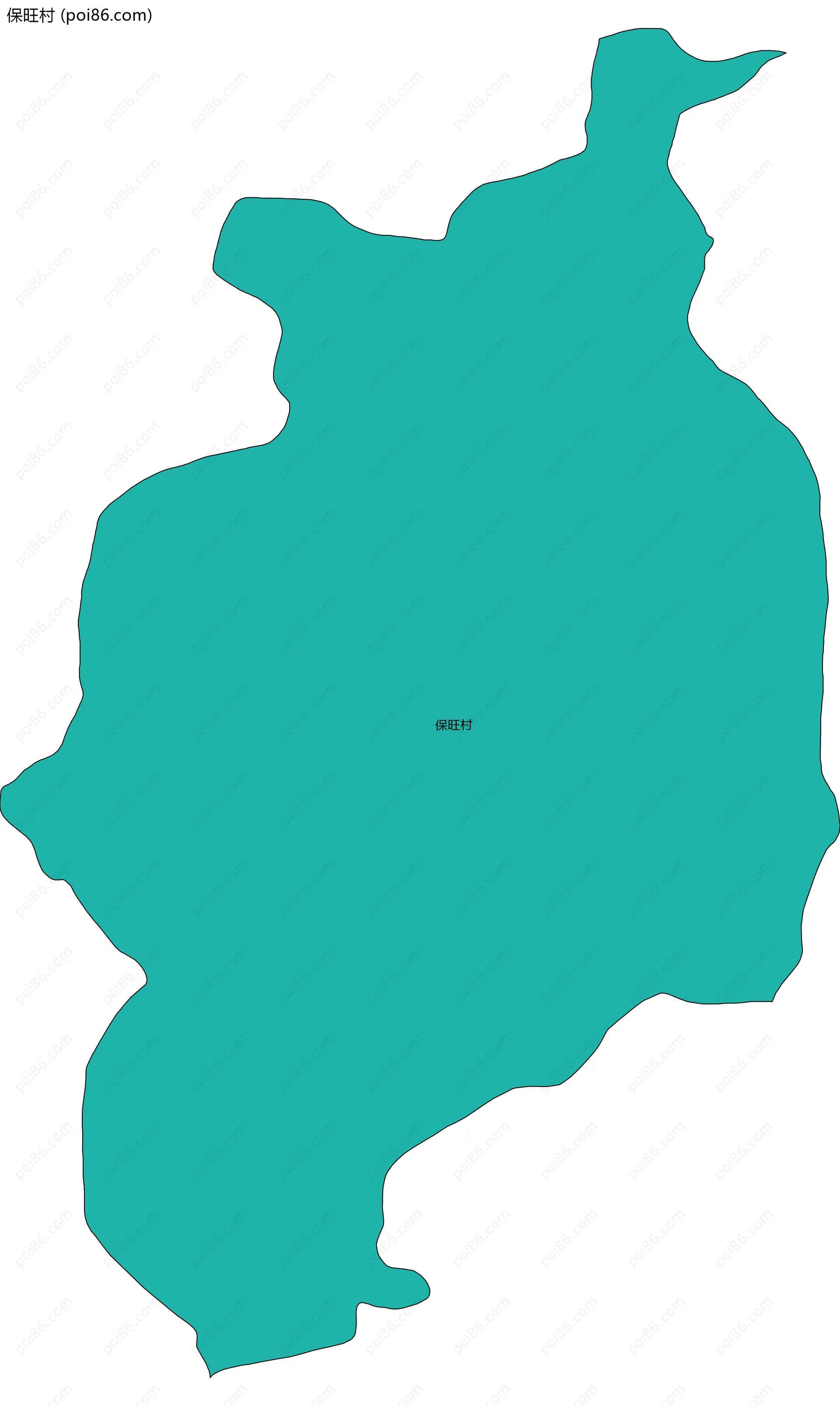 保旺村边界地图