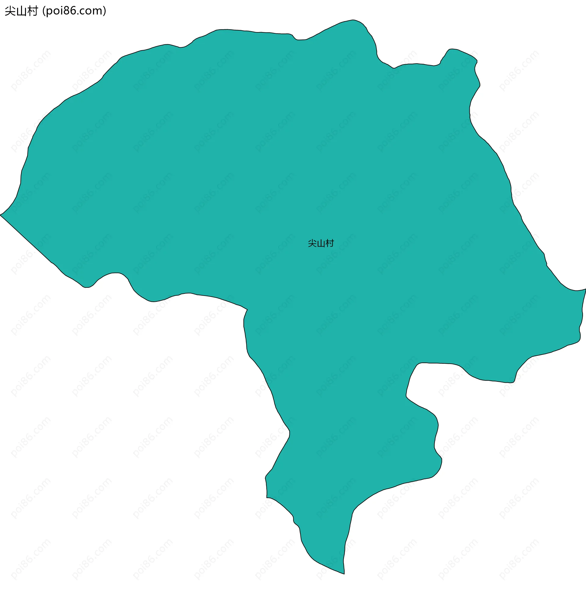 尖山村边界地图