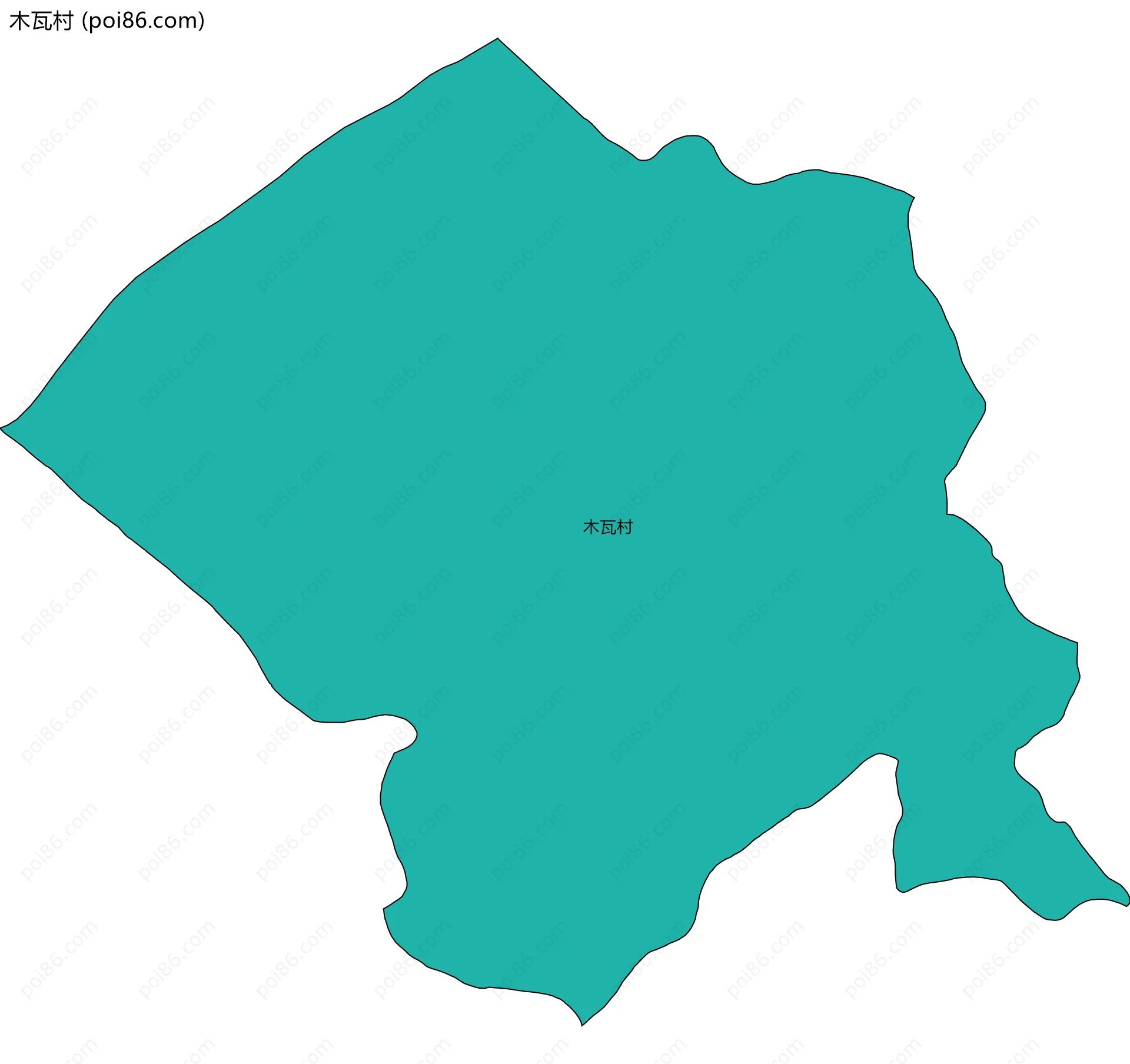 木瓦村边界地图