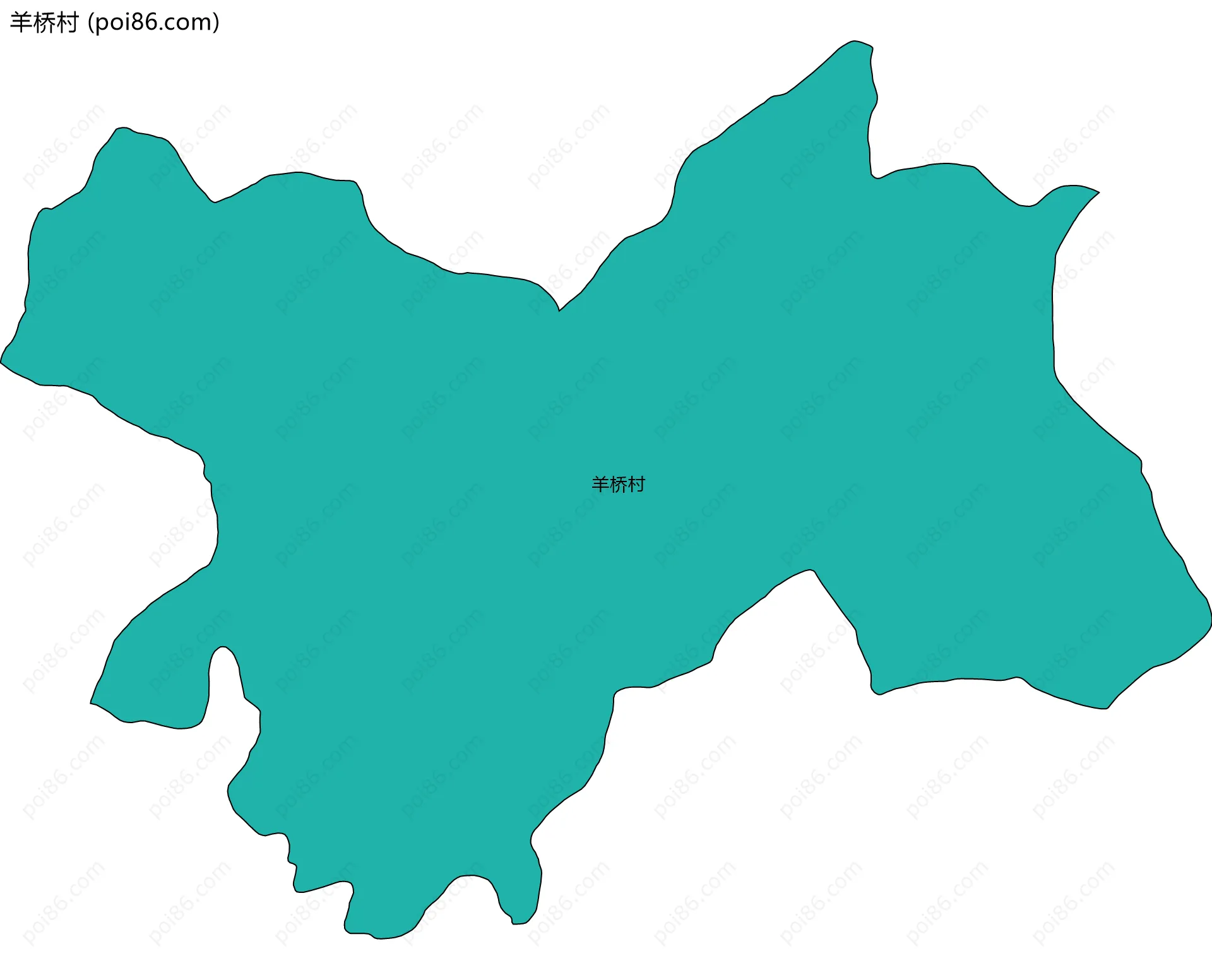 羊桥村边界地图