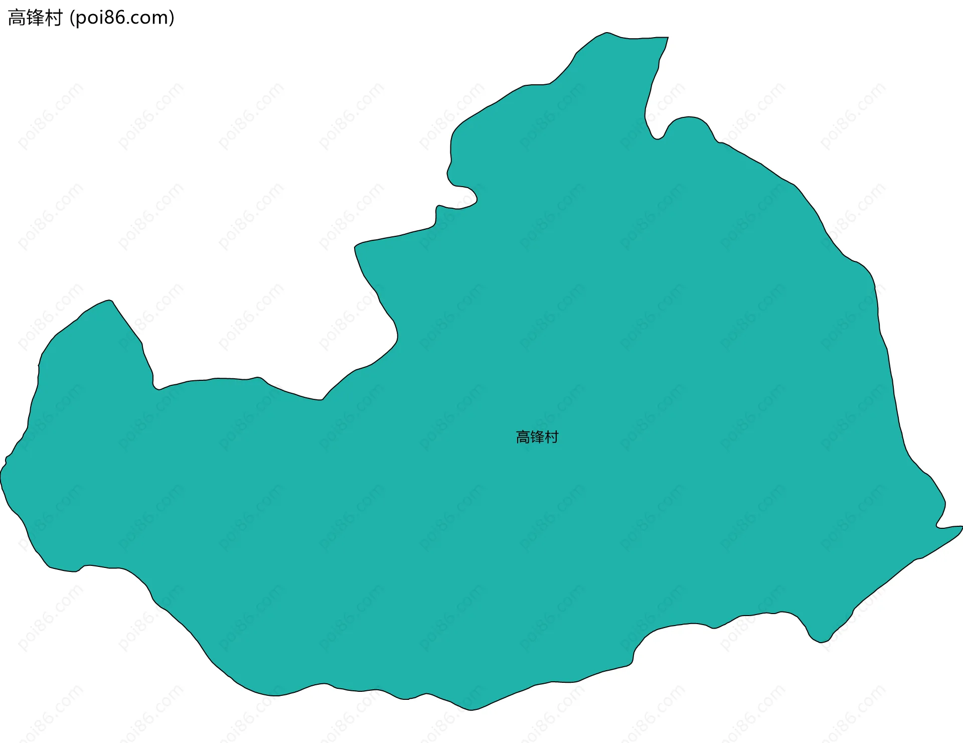 高锋村边界地图