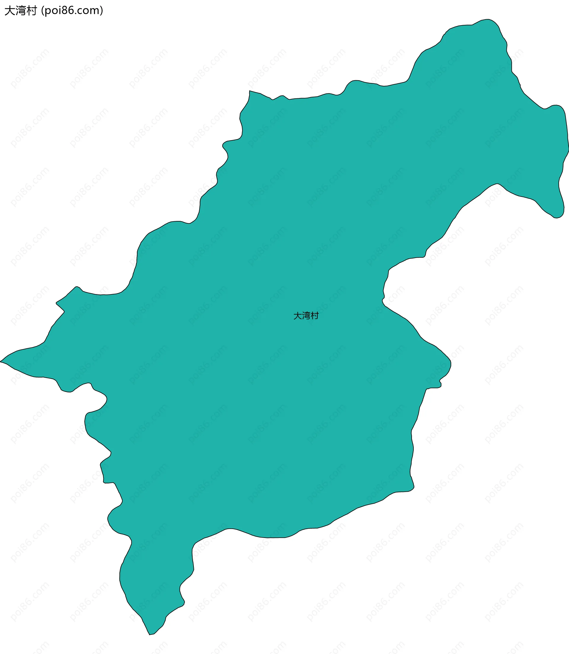 大湾村边界地图
