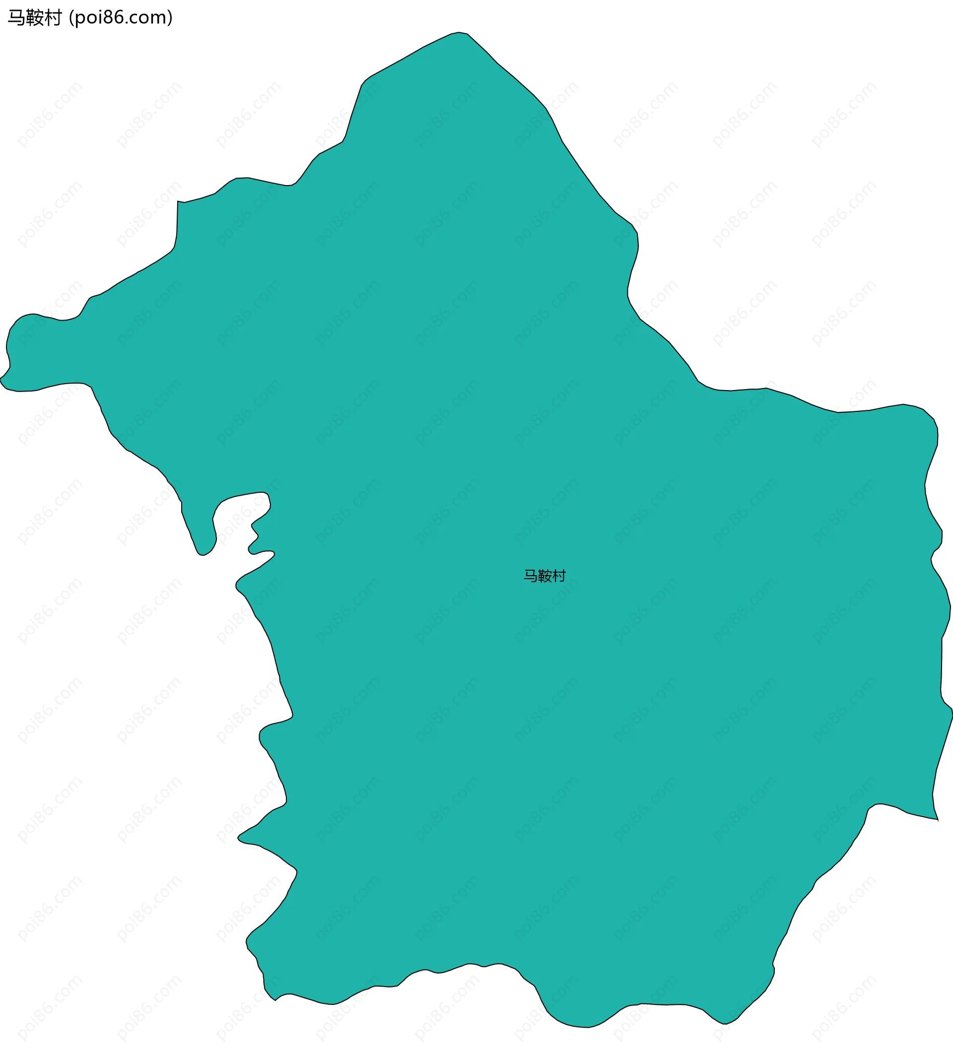 马鞍村边界地图