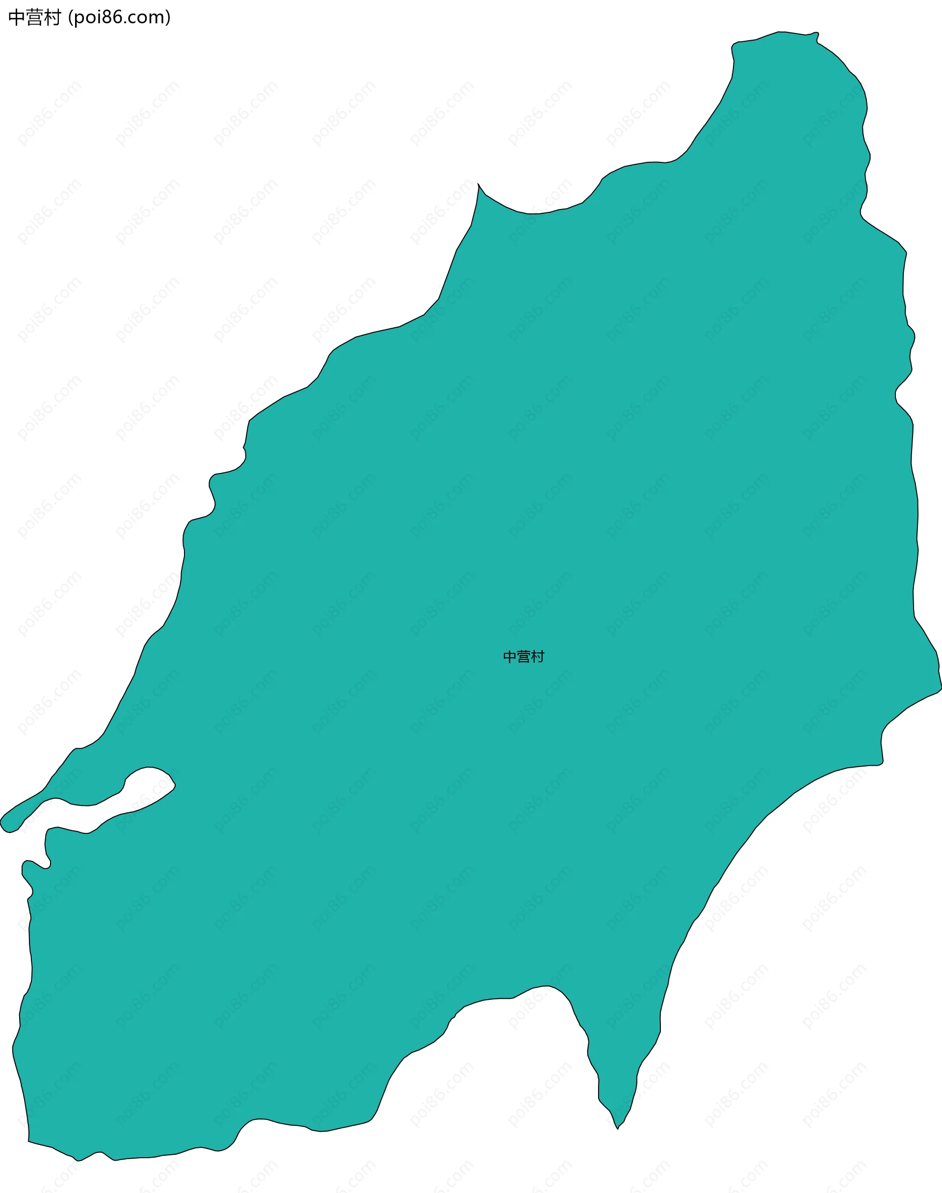 中营村边界地图