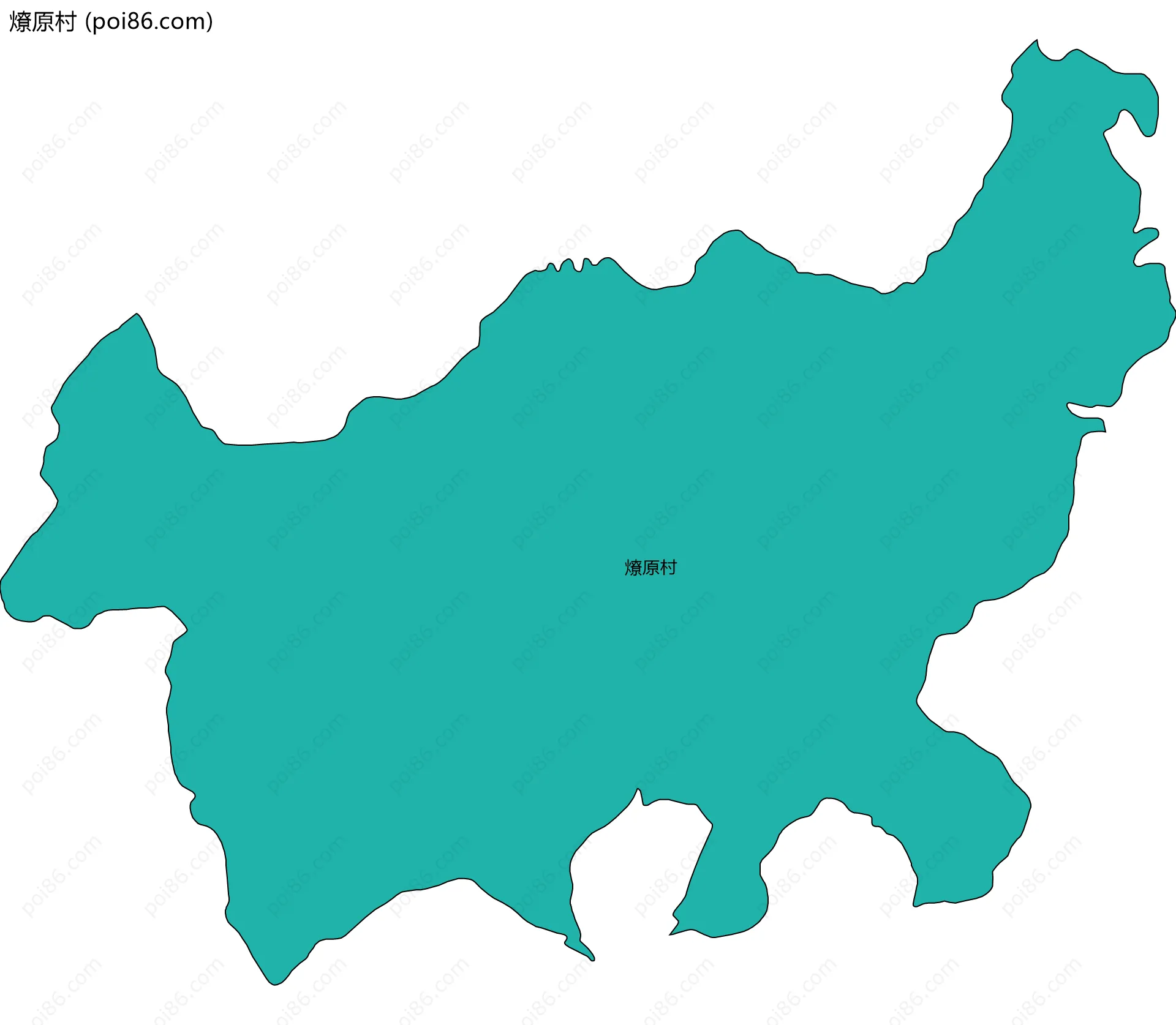 燎原村边界地图