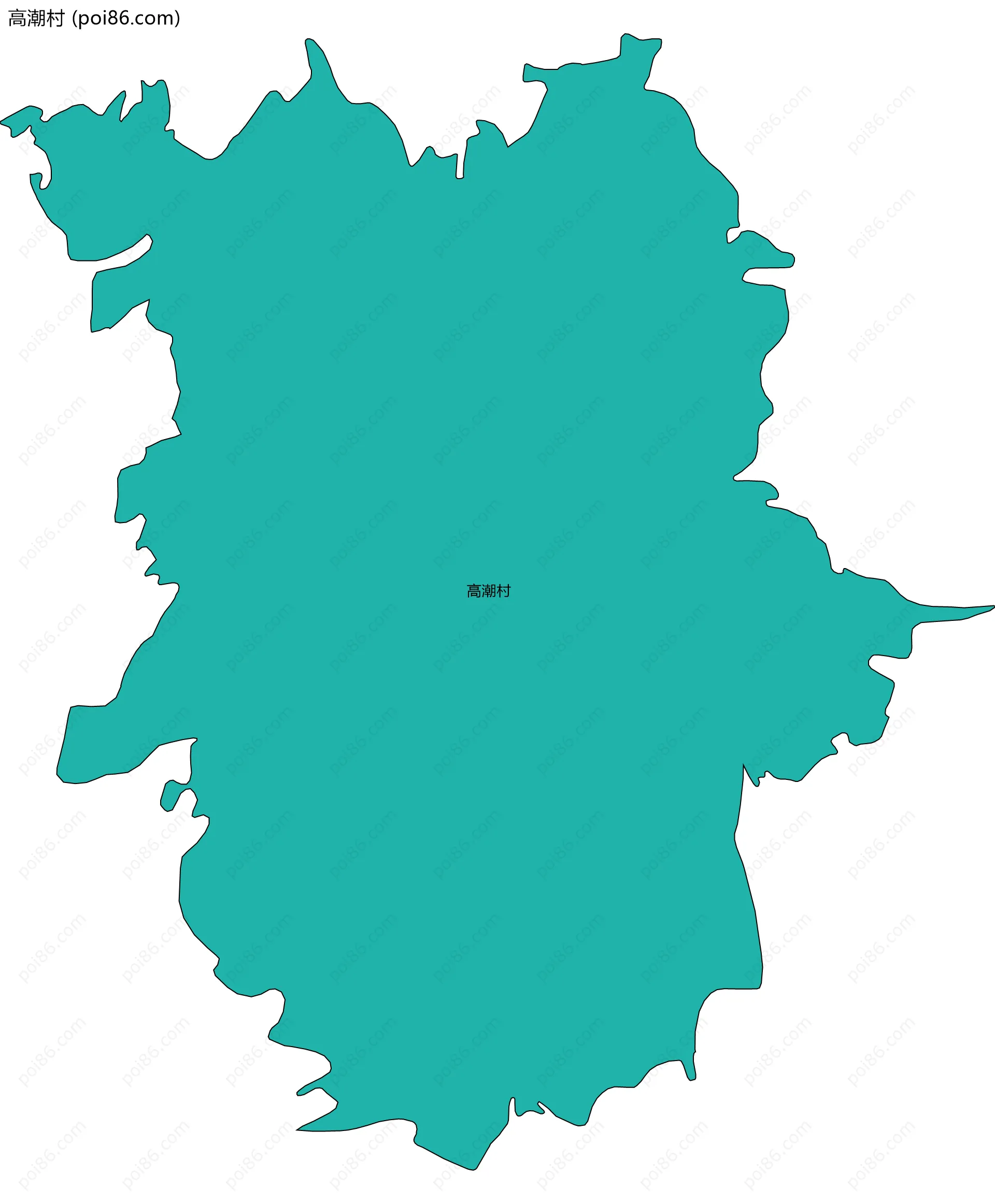 高潮村边界地图