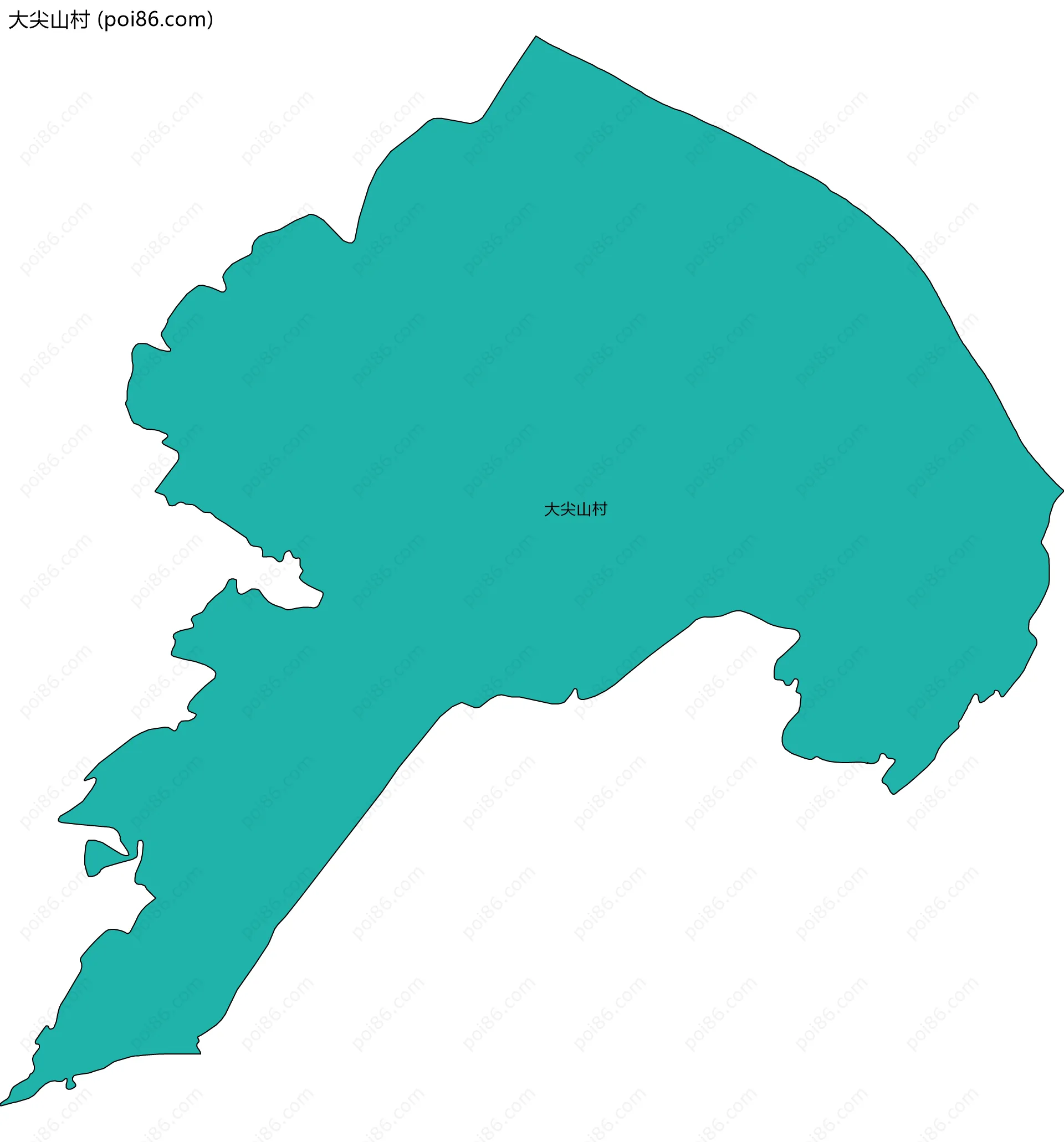 大尖山村边界地图