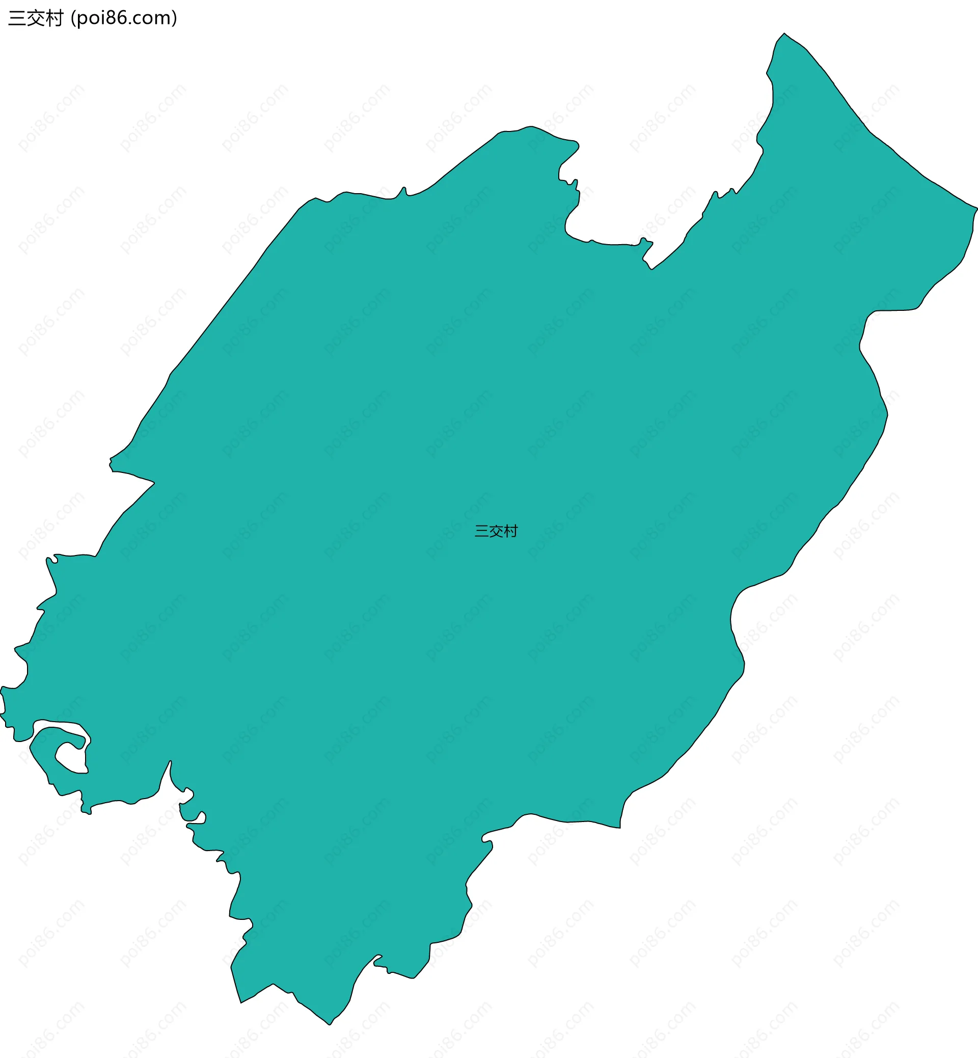 三交村边界地图