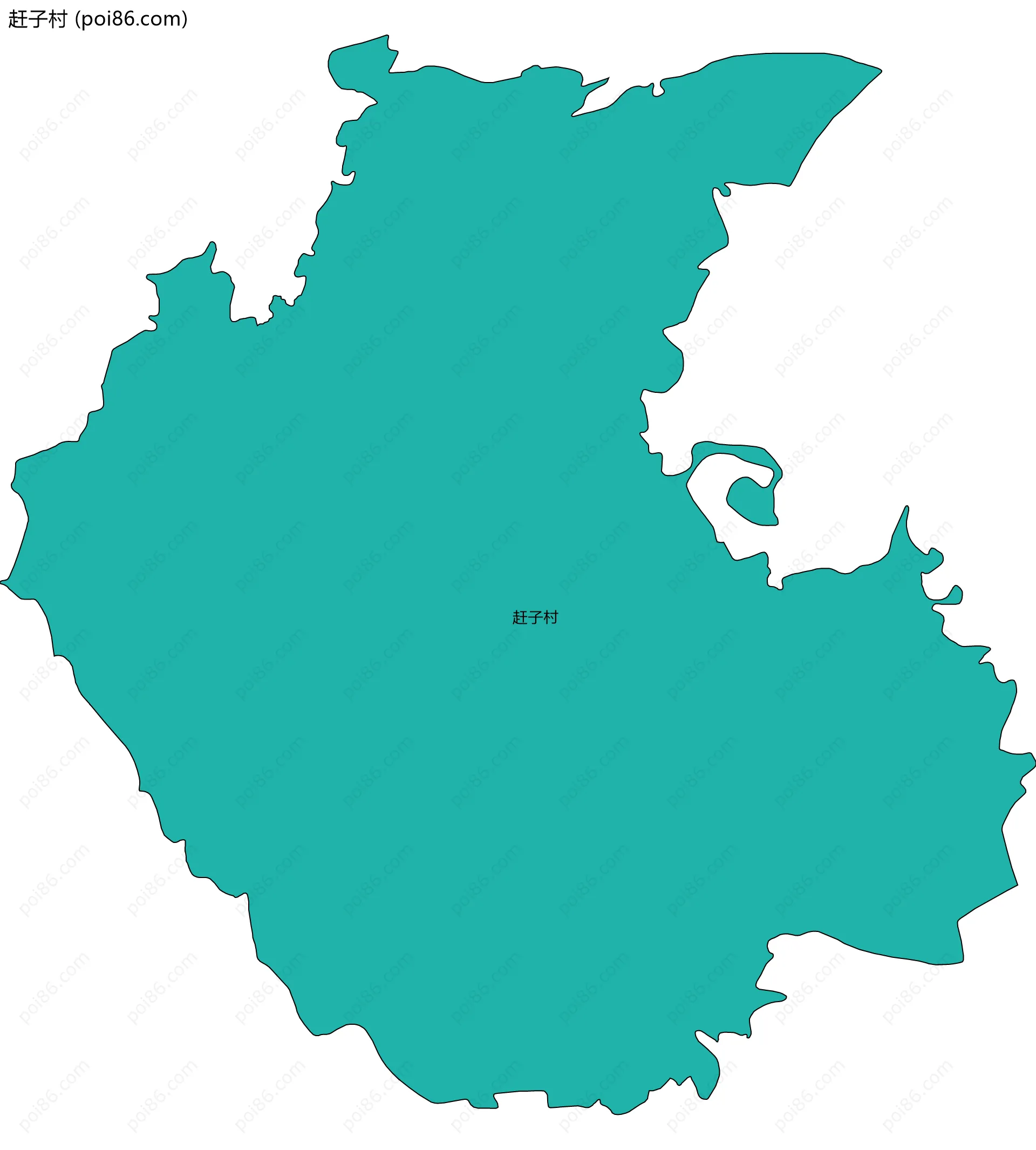 赶子村边界地图