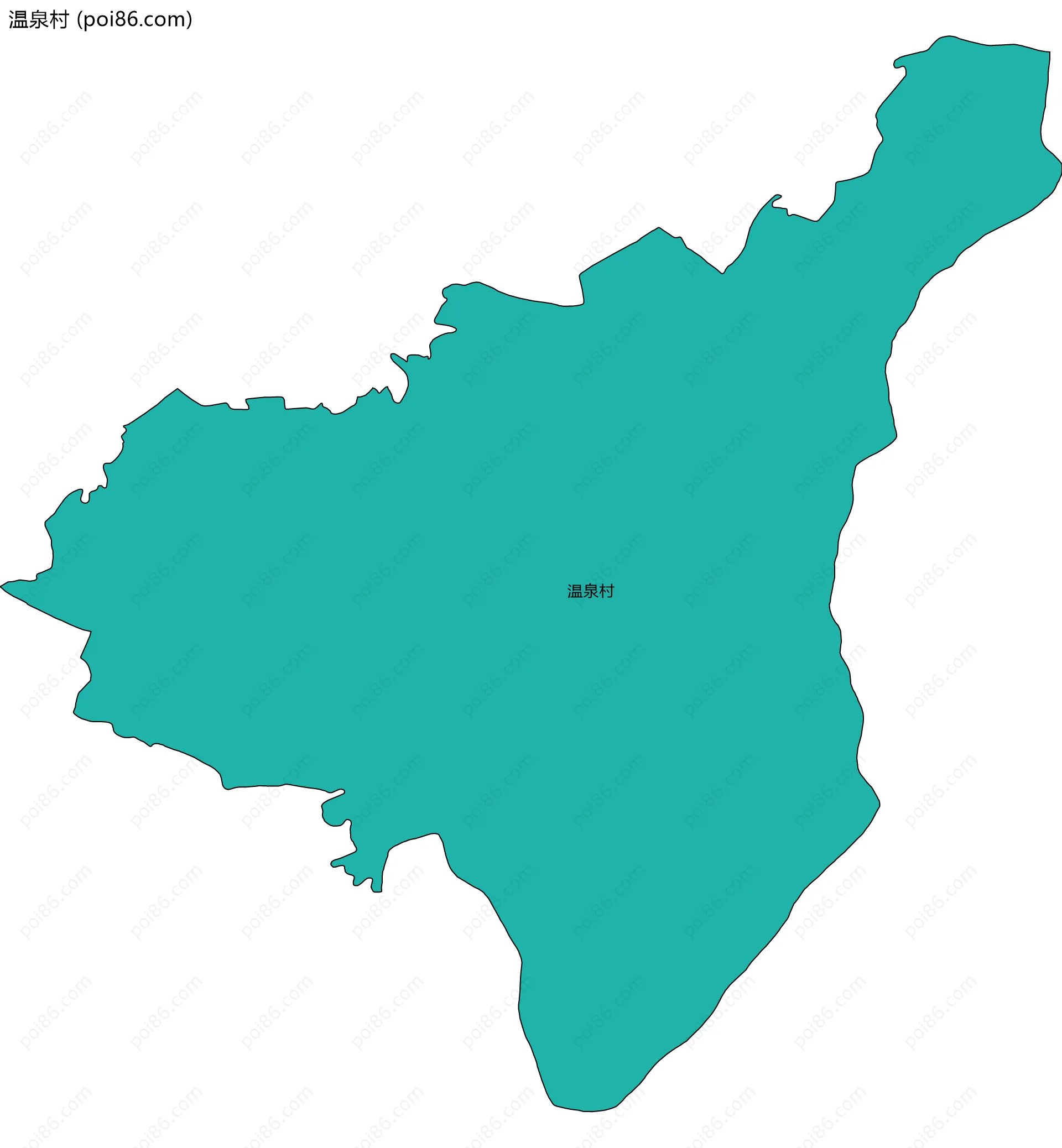 温泉村边界地图