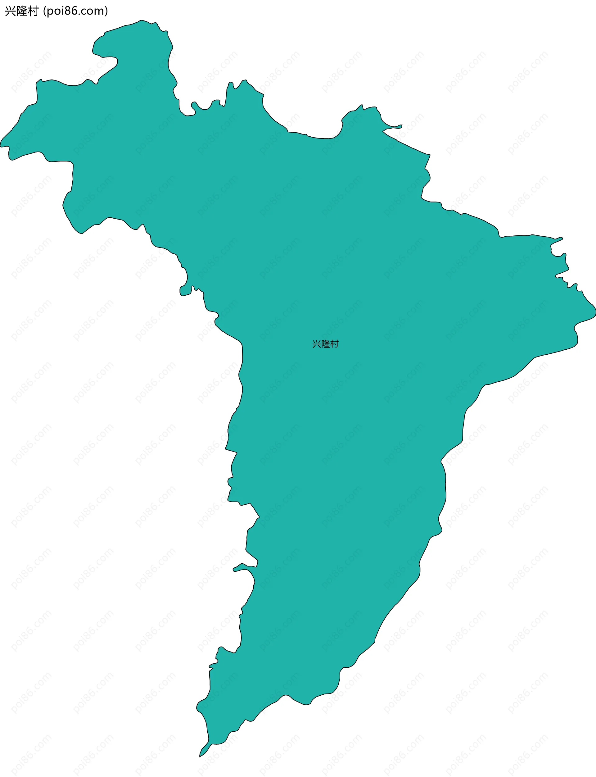 兴隆村边界地图