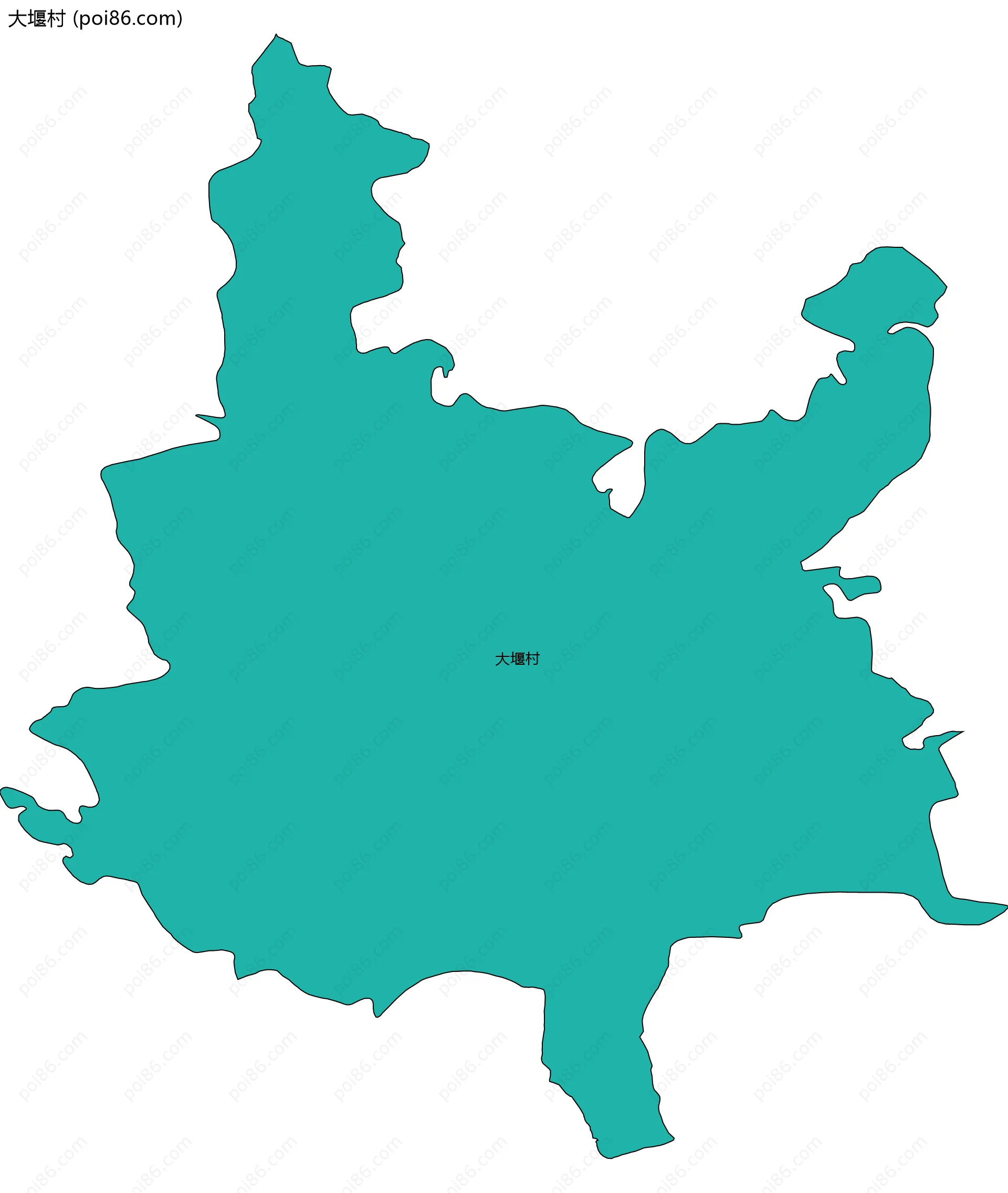 大堰村边界地图