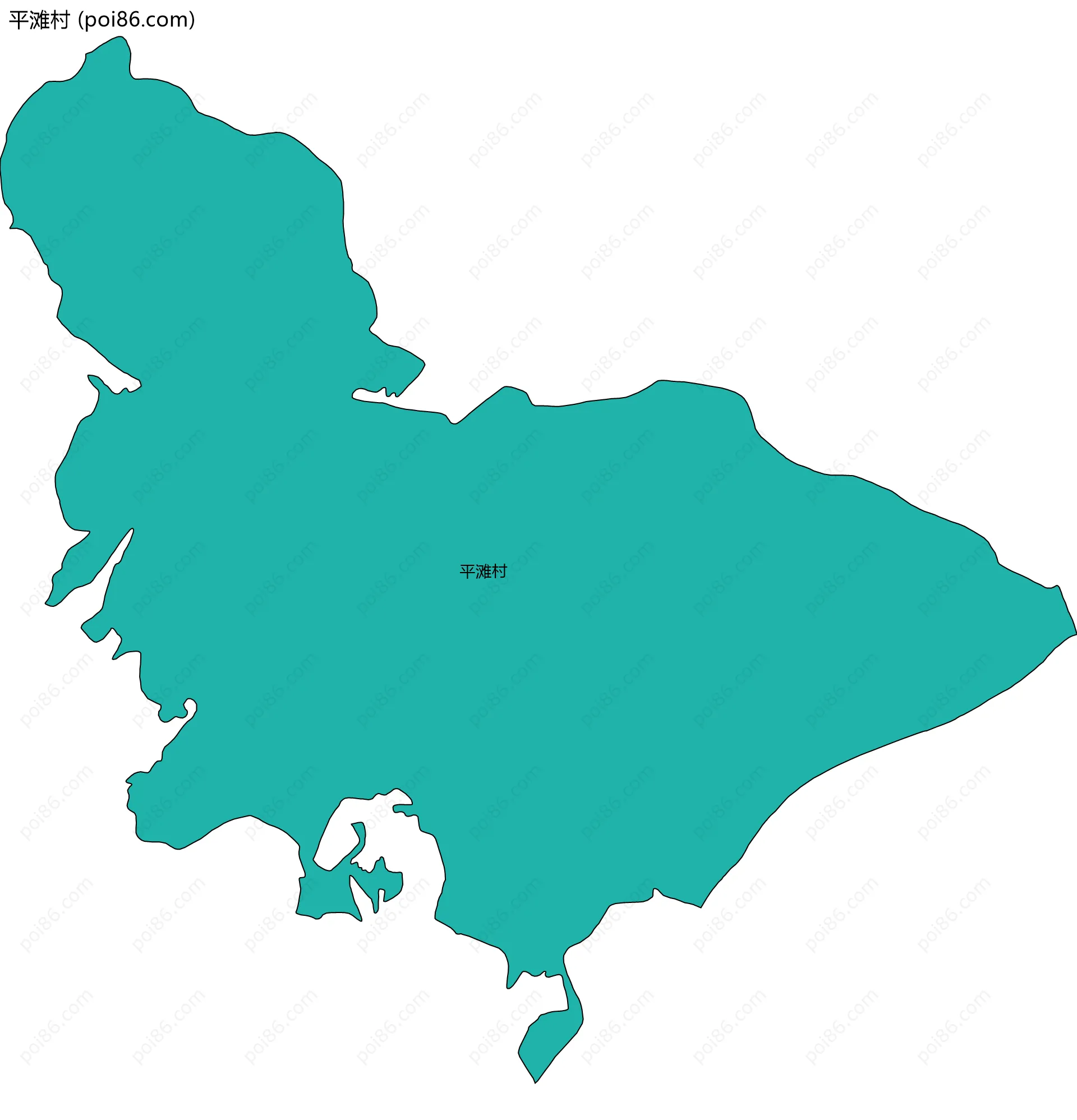 平滩村边界地图