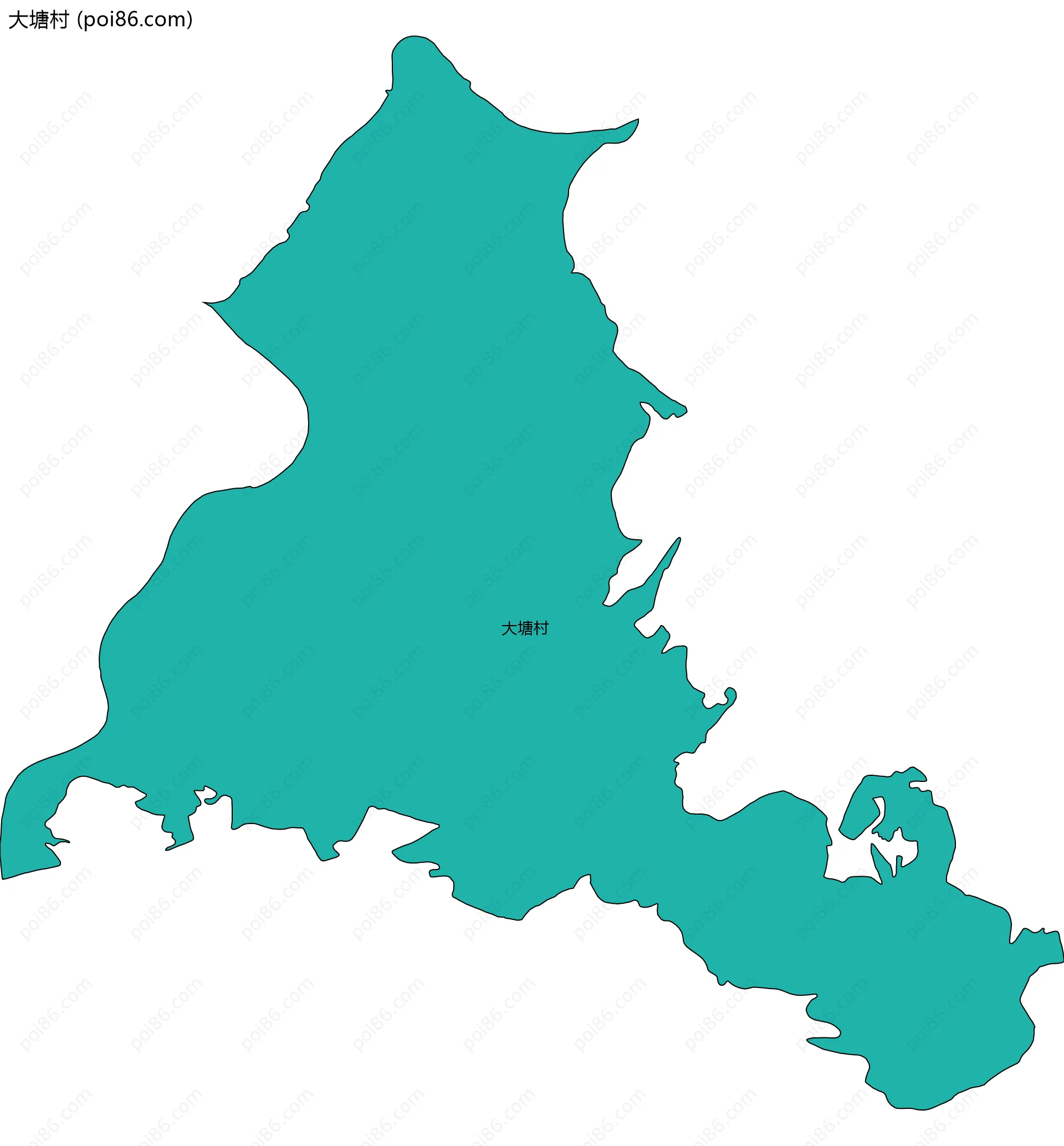 大塘村边界地图