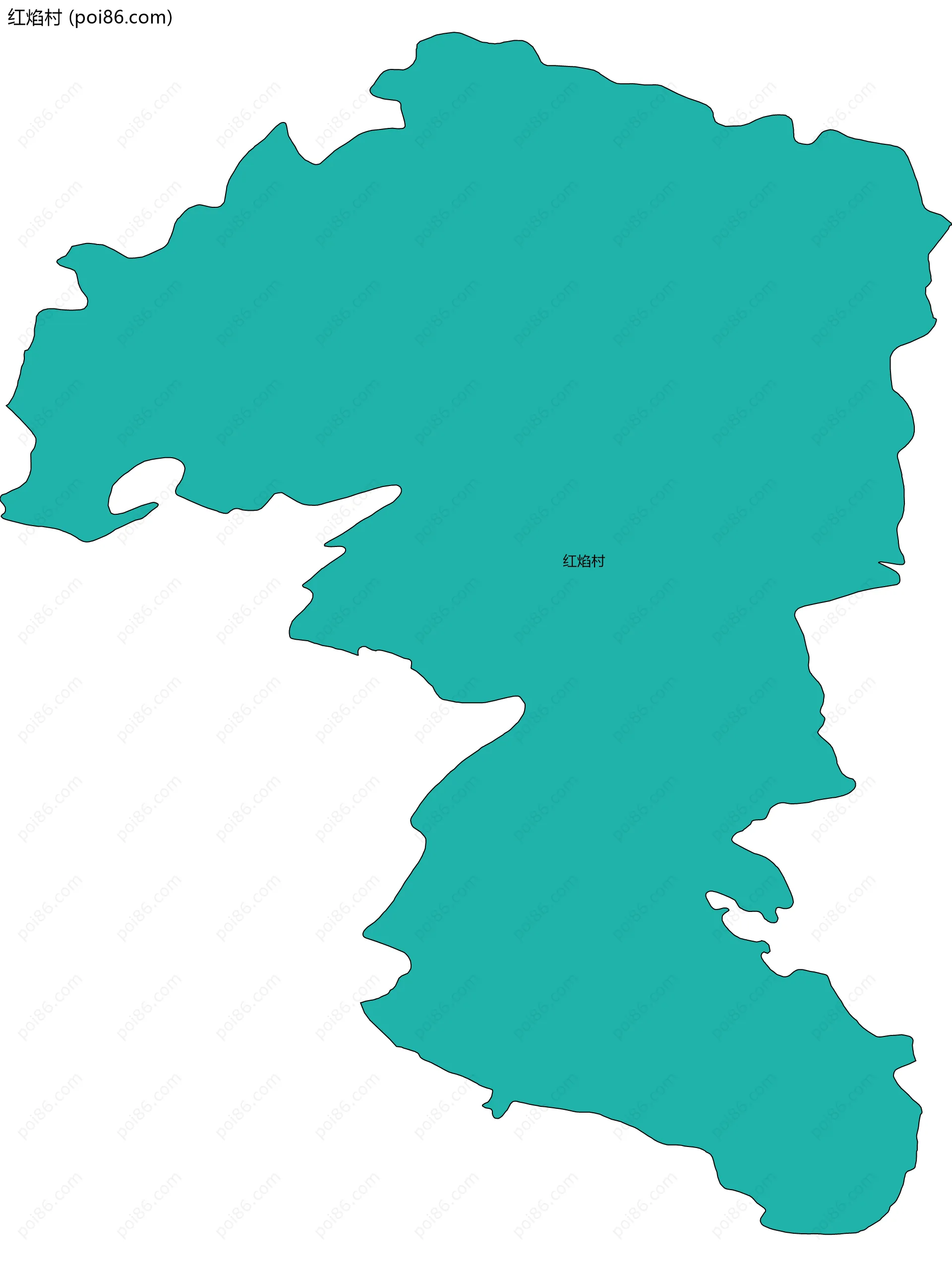 红焰村边界地图