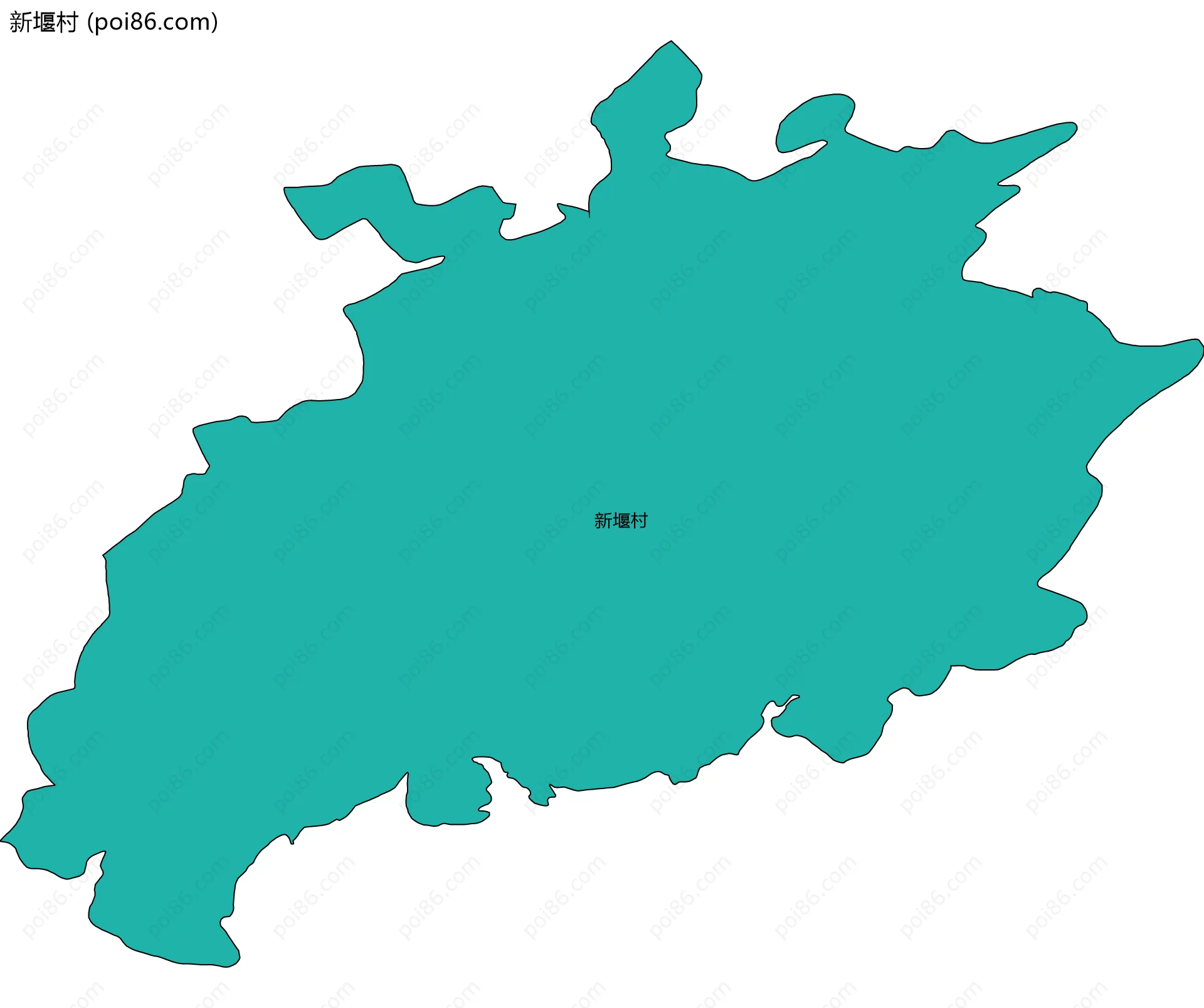 新堰村边界地图