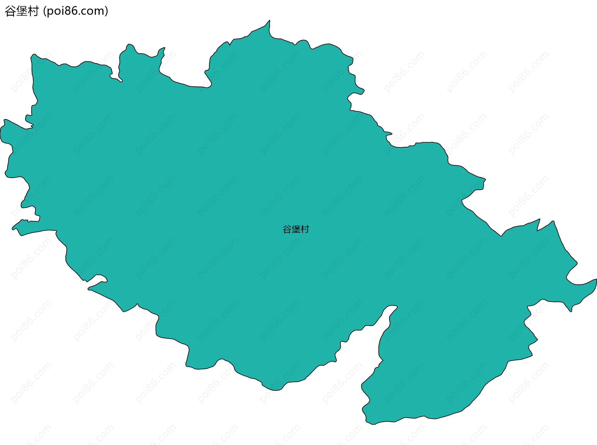 谷堡村边界地图