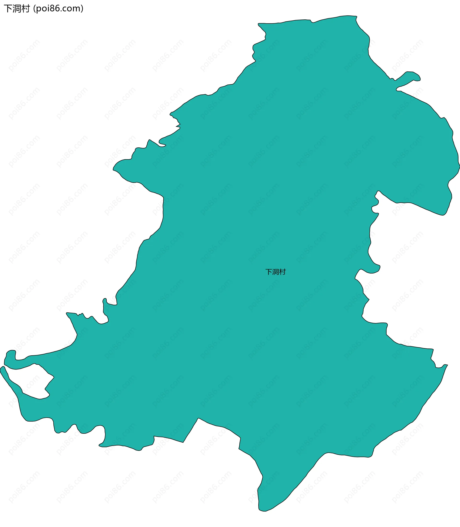 下洞村边界地图