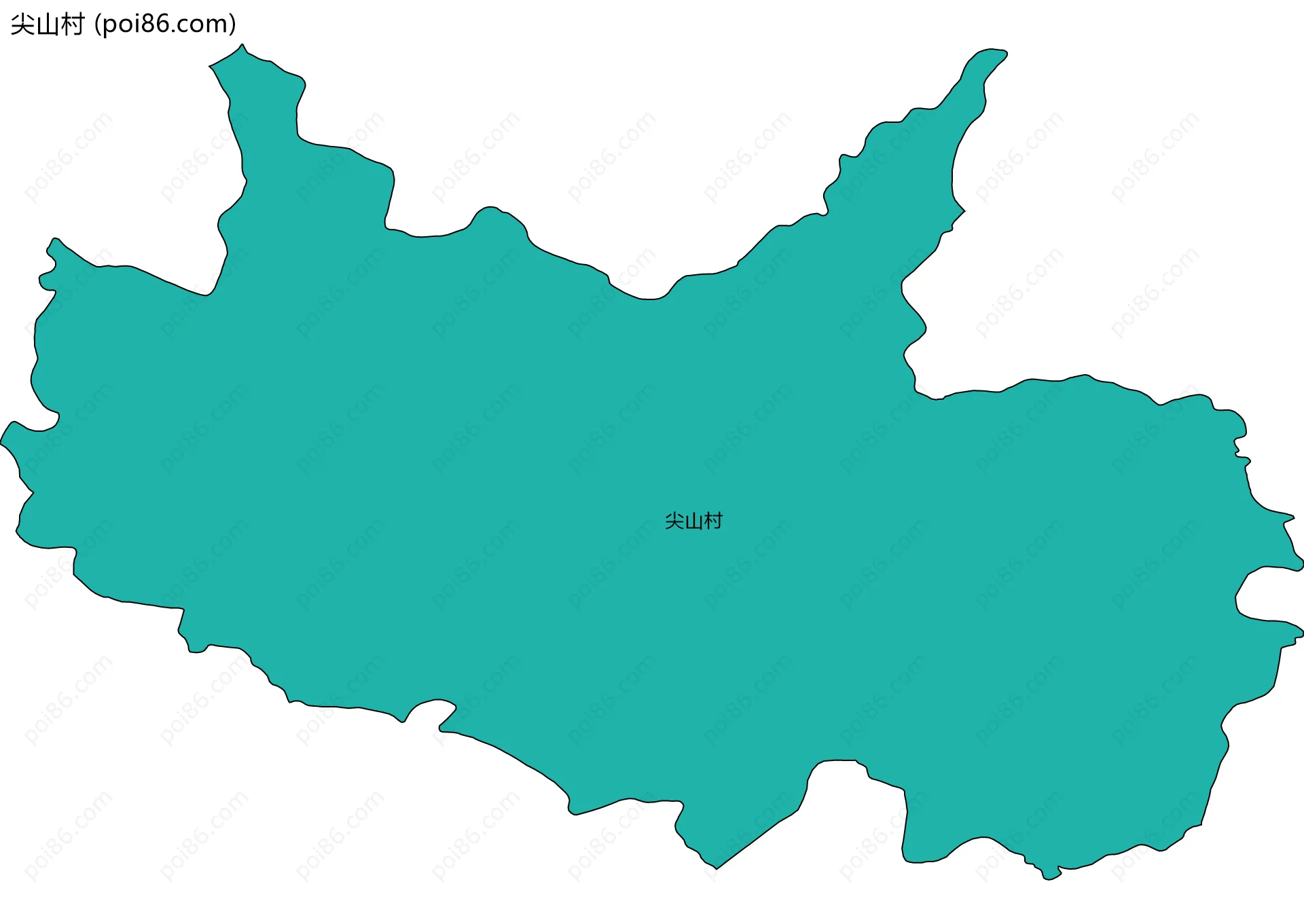 尖山村边界地图
